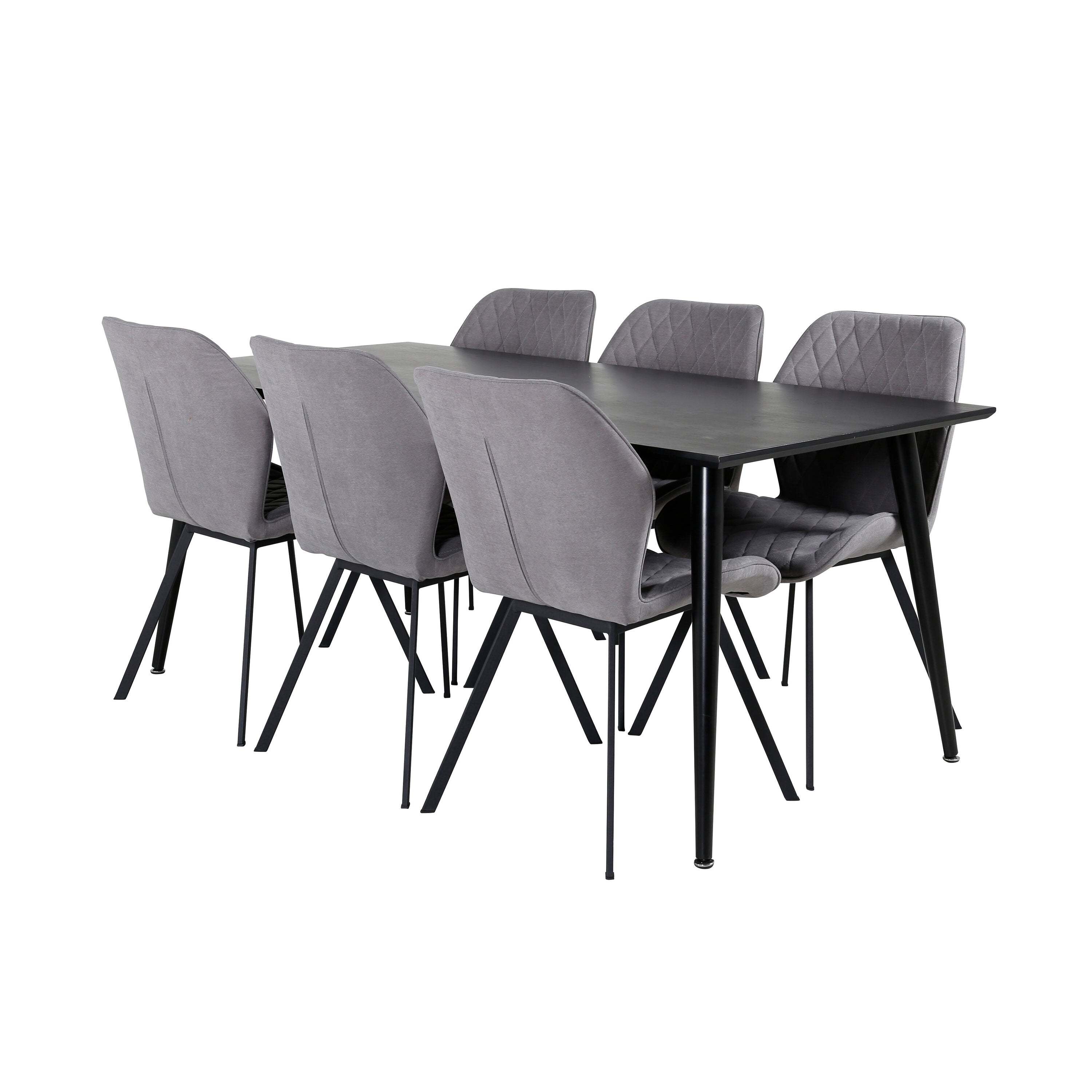 Dipp Esszimmerset + Gemma 180cm/6St. in Schwarz präsentiert im Onlineshop von KAQTU Design AG. Esszimmerset ist von Venture Home