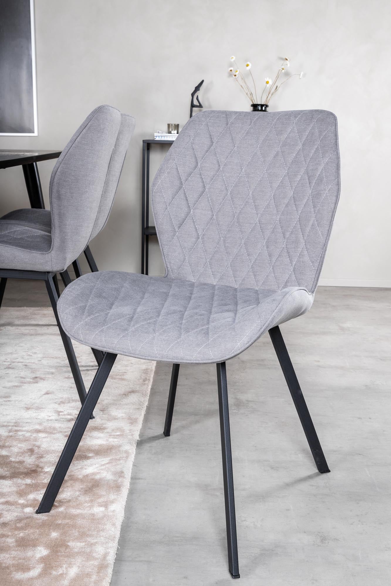 Dipp Esszimmerset + Gemma 180cm/6St. in Schwarz präsentiert im Onlineshop von KAQTU Design AG. Esszimmerset ist von Venture Home