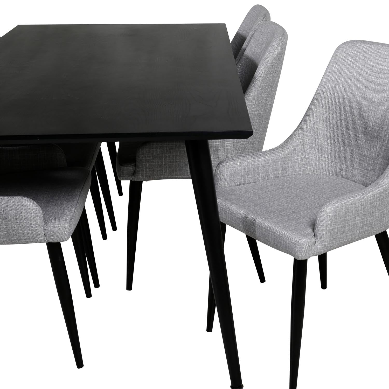 Dipp Esszimmerset + Plaza 180cm/6St. in Schwarz präsentiert im Onlineshop von KAQTU Design AG. Esszimmerset ist von Venture Home