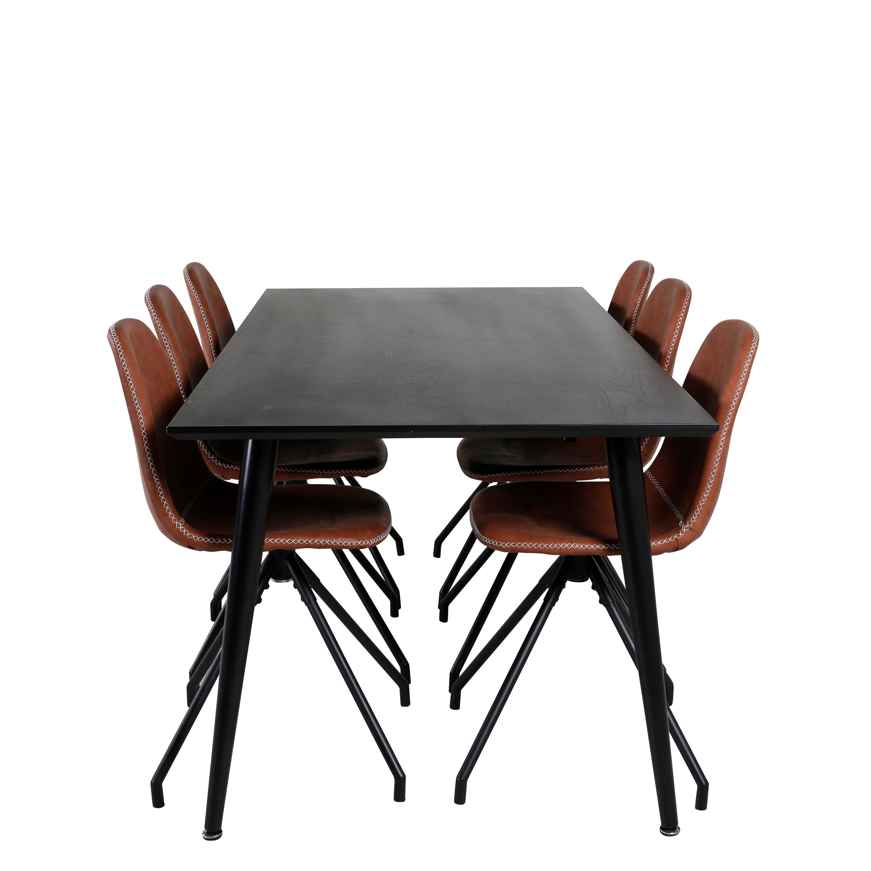 Dipp Esszimmerset + Polar 180cm/6St. in Schwarz / Braun präsentiert im Onlineshop von KAQTU Design AG. Esszimmerset ist von Venture Home