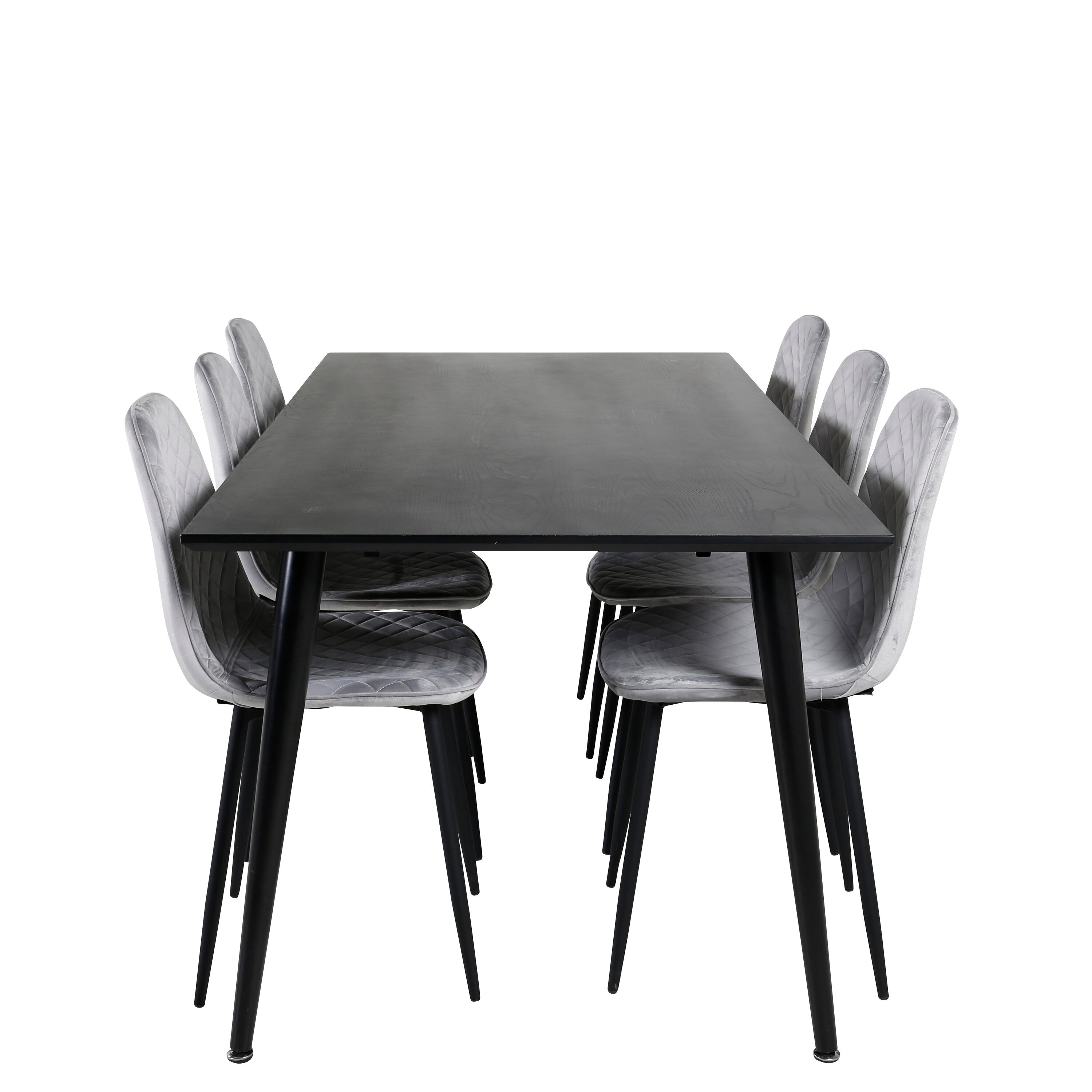 Dipp Esszimmerset + Polar Diamond 180cm/6St. in Schwarz / Grau präsentiert im Onlineshop von KAQTU Design AG. Esszimmerset ist von Venture Home