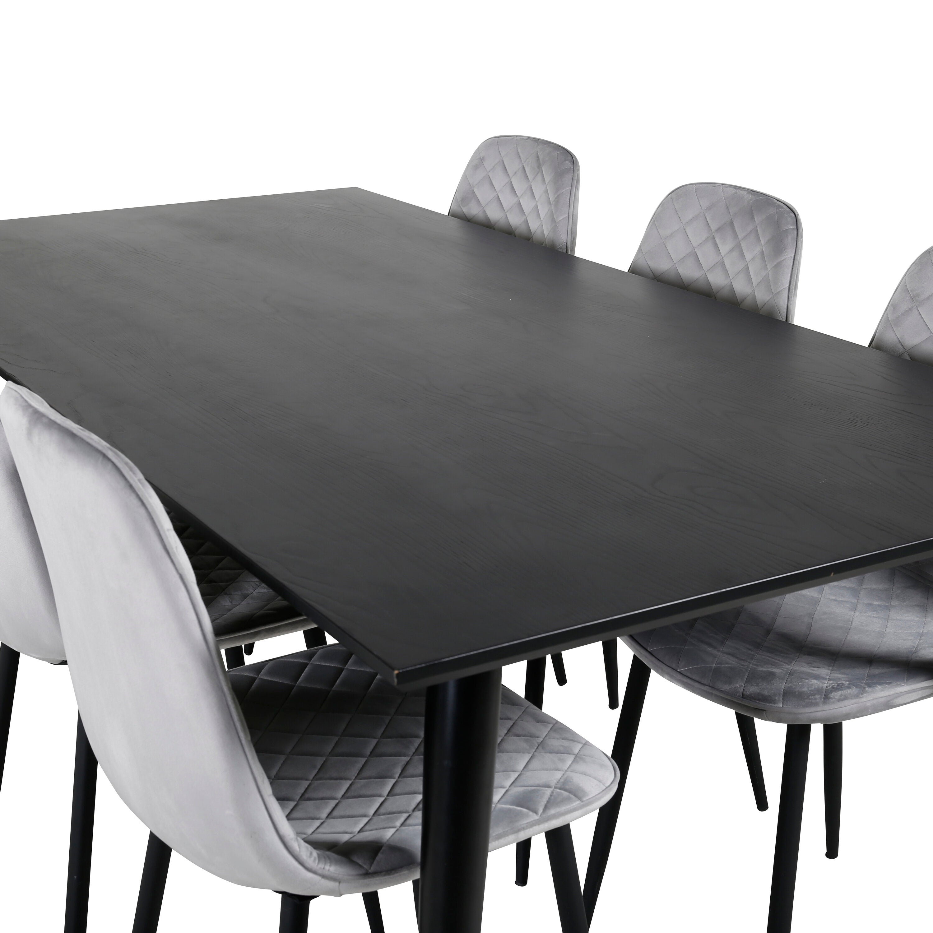 Dipp Esszimmerset + Polar Diamond 180cm/6St. in Schwarz / Grau präsentiert im Onlineshop von KAQTU Design AG. Esszimmerset ist von Venture Home