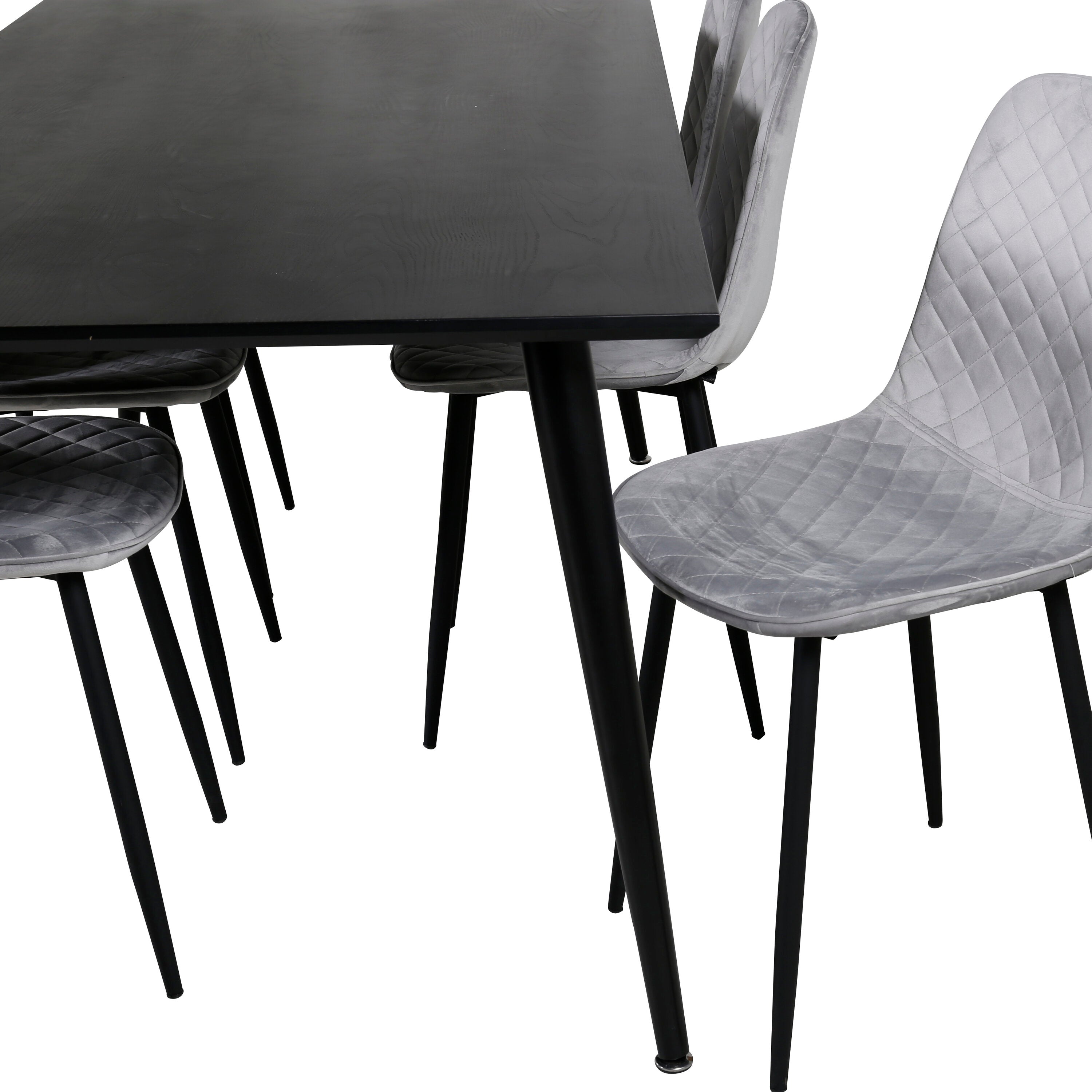 Dipp Esszimmerset + Polar Diamond 180cm/6St. in Schwarz / Grau präsentiert im Onlineshop von KAQTU Design AG. Esszimmerset ist von Venture Home