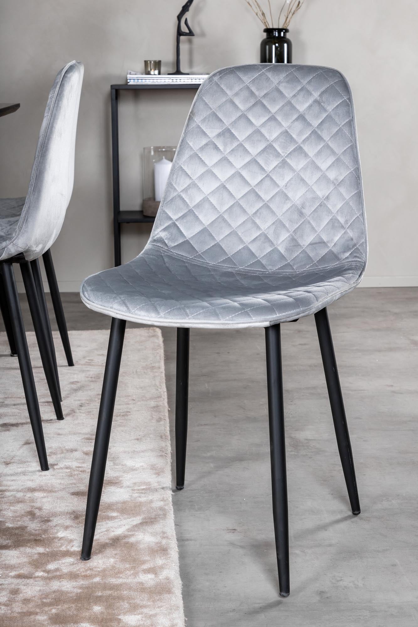 Dipp Esszimmerset + Polar Diamond 180cm/6St. in Schwarz / Grau präsentiert im Onlineshop von KAQTU Design AG. Esszimmerset ist von Venture Home