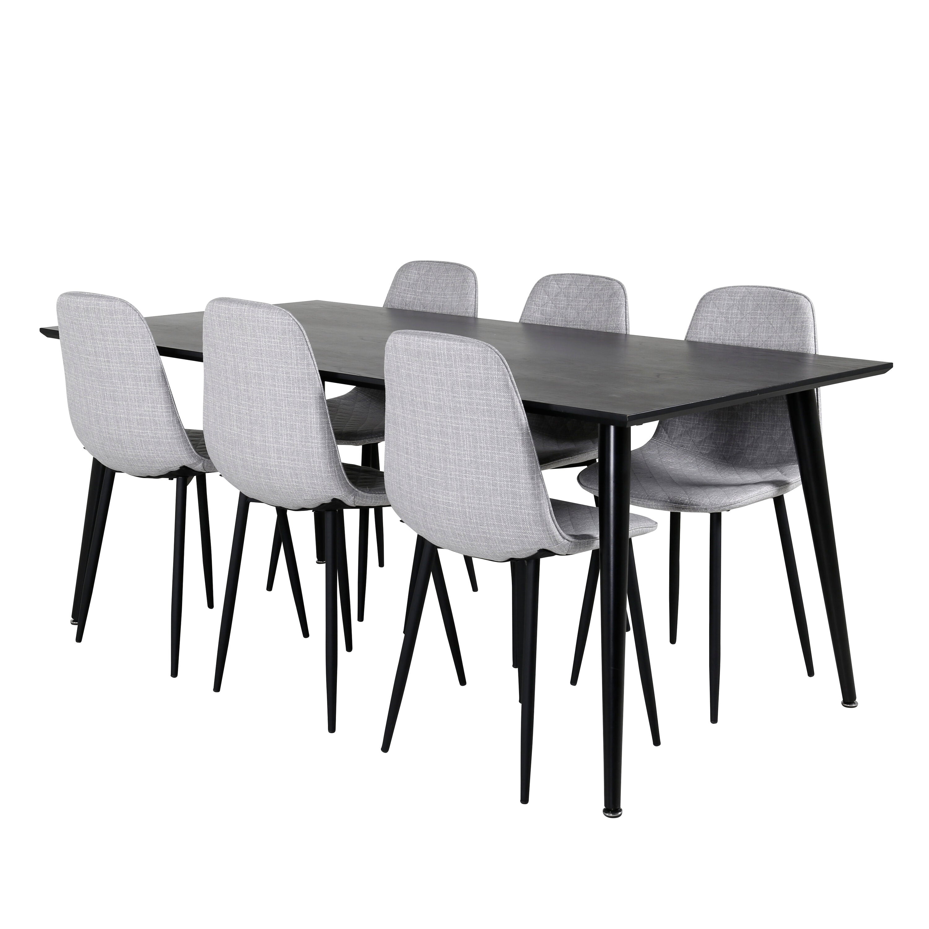 Dipp Esszimmerset + Polar Diamond 180cm/6St. in Schwarzgrau präsentiert im Onlineshop von KAQTU Design AG. Esszimmerset ist von Venture Home