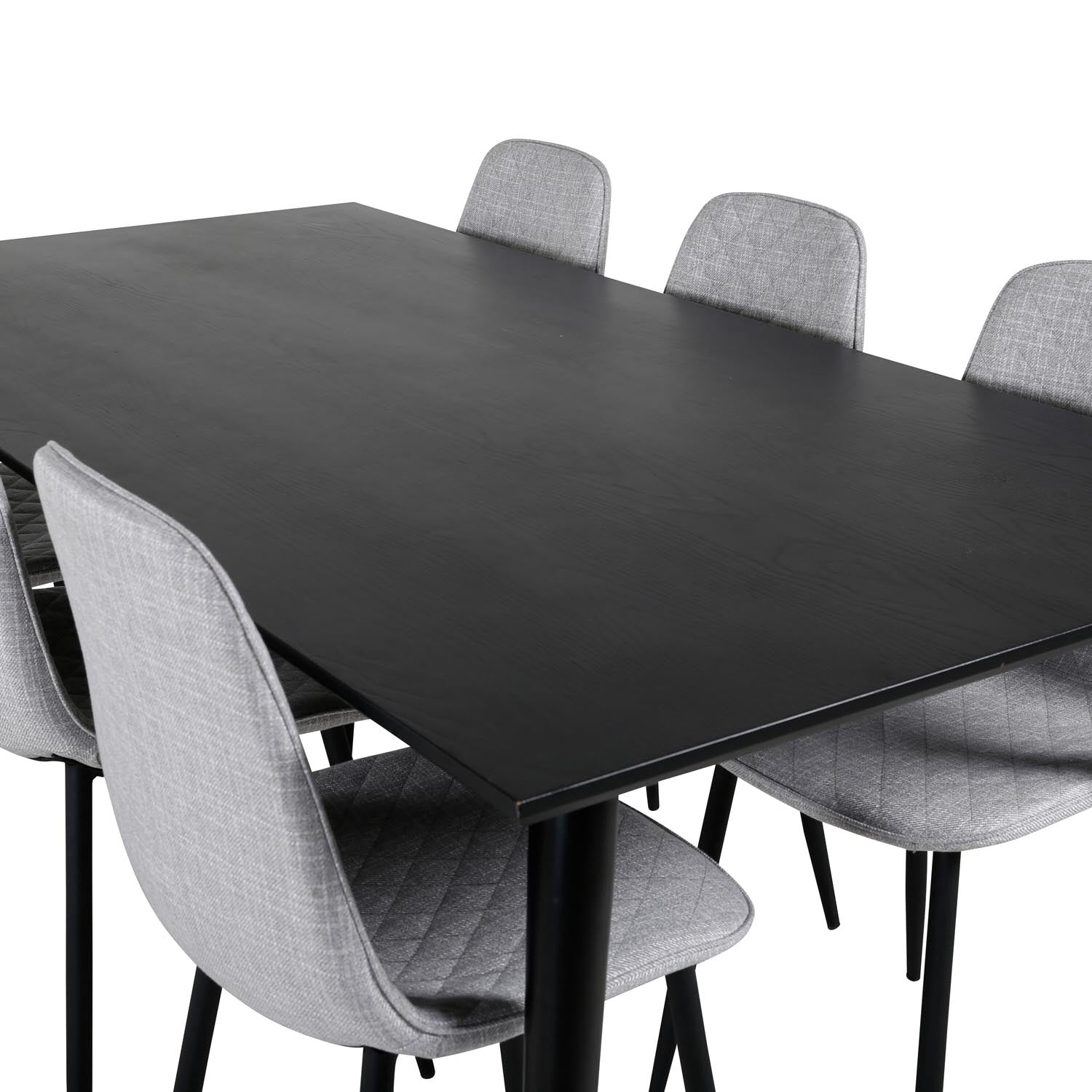 Dipp Esszimmerset + Polar Diamond 180cm/6St. in Schwarzgrau präsentiert im Onlineshop von KAQTU Design AG. Esszimmerset ist von Venture Home