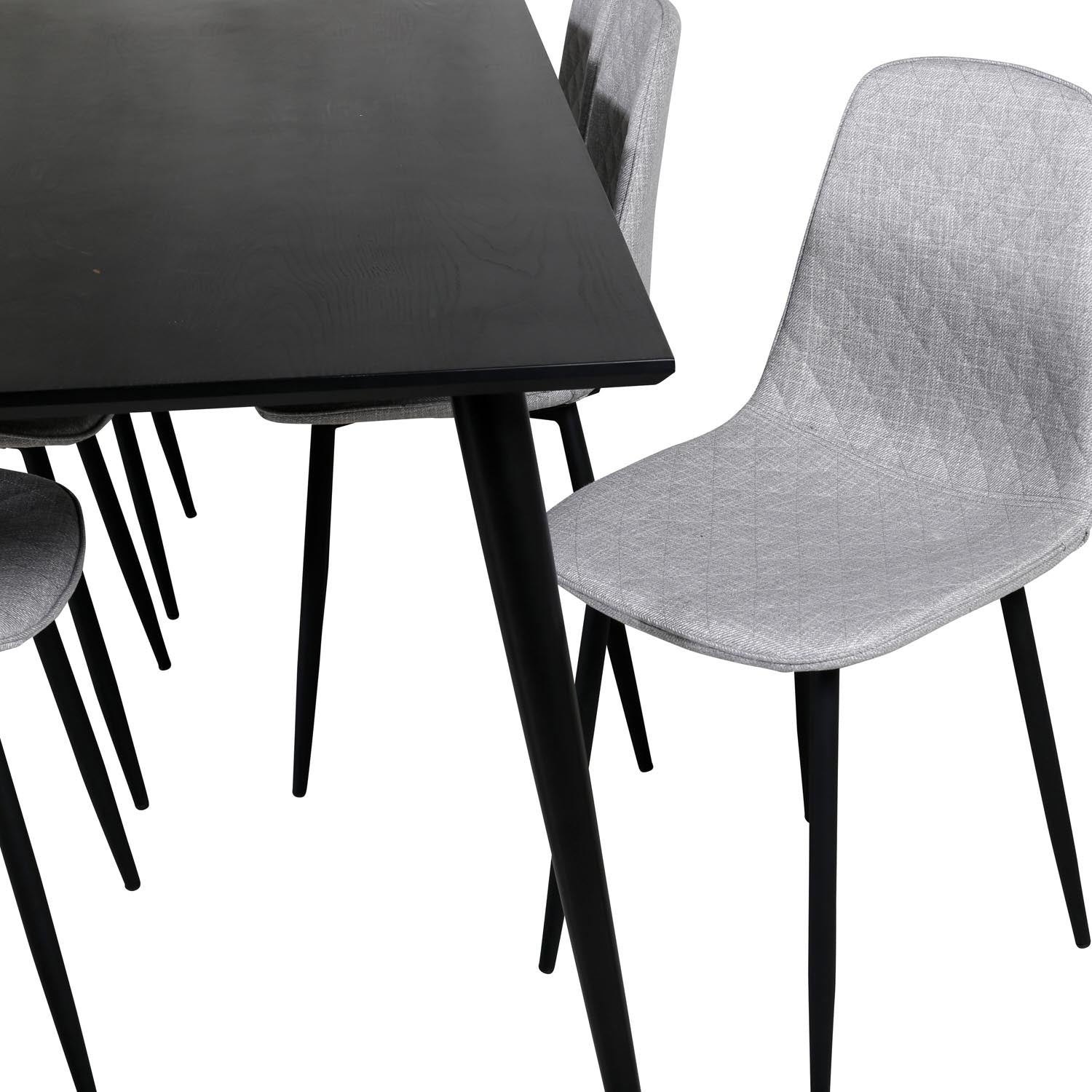 Dipp Esszimmerset + Polar Diamond 180cm/6St. in Schwarzgrau präsentiert im Onlineshop von KAQTU Design AG. Esszimmerset ist von Venture Home
