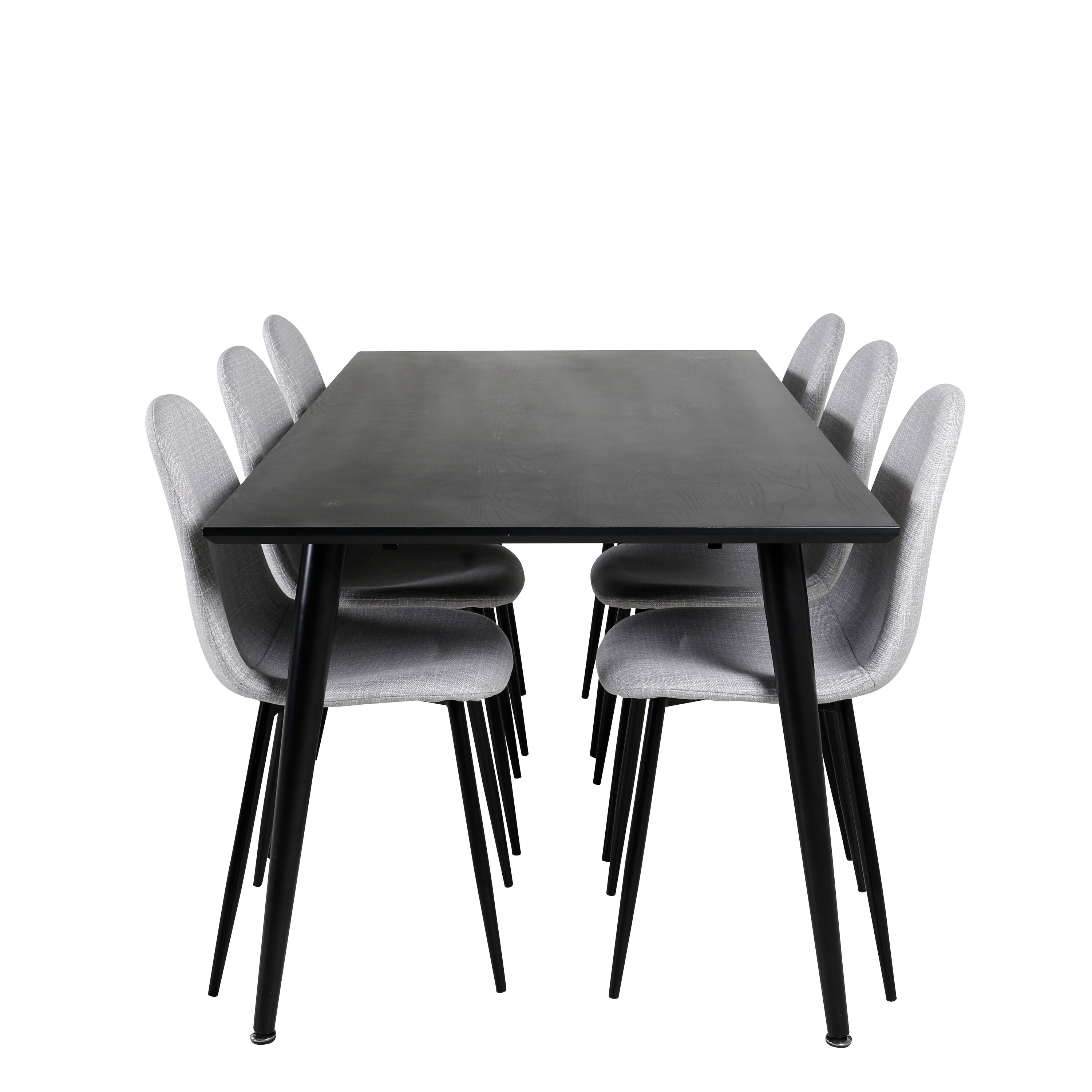 Dipp Esszimmerset + Polar 180cm/6St. in Schwarz / Hellgrau präsentiert im Onlineshop von KAQTU Design AG. Esszimmerset ist von Venture Home