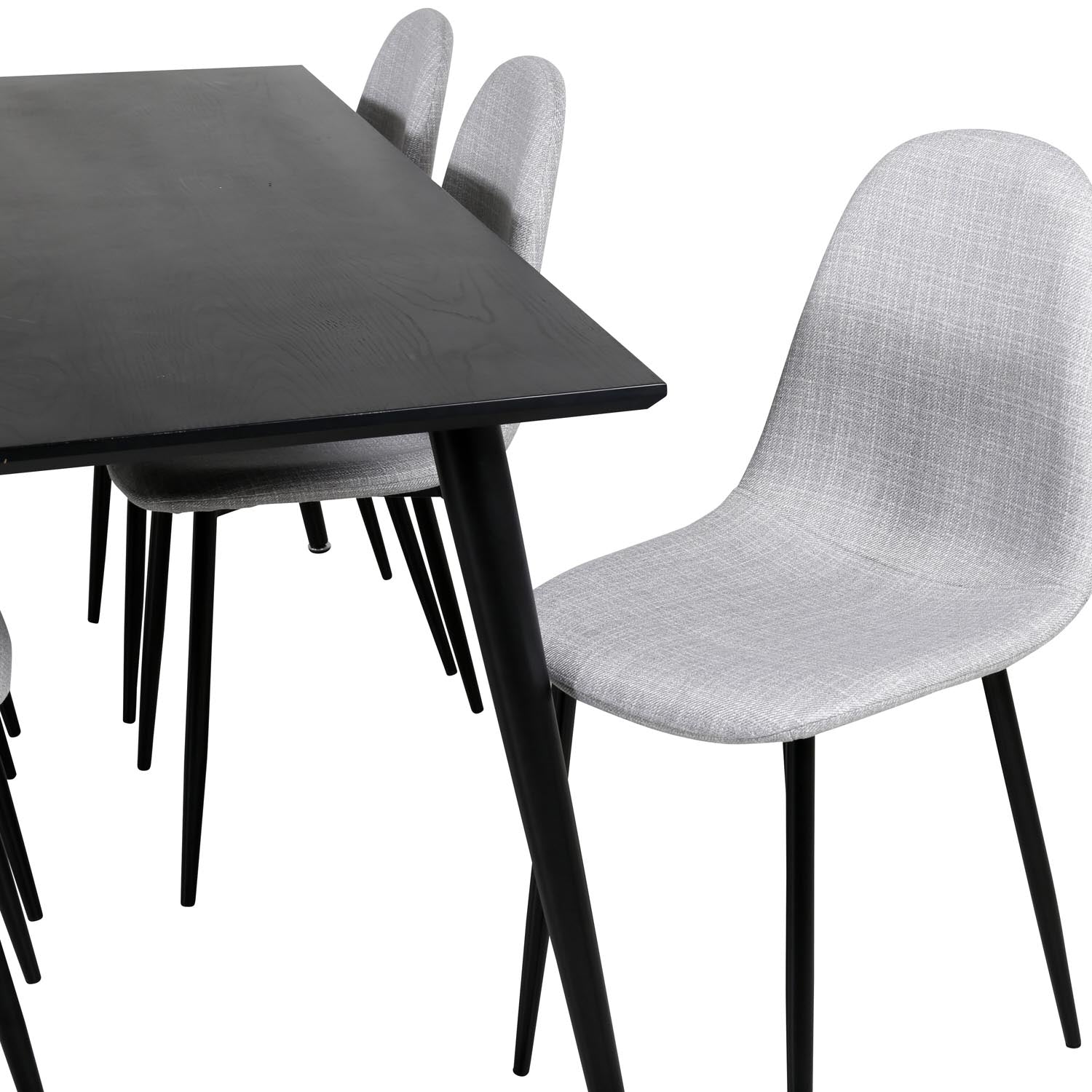 Dipp Esszimmerset + Polar 180cm/6St. in Schwarz / Hellgrau präsentiert im Onlineshop von KAQTU Design AG. Esszimmerset ist von Venture Home