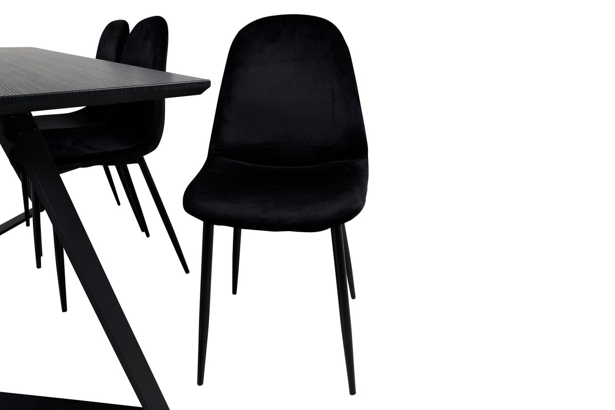 Marina Esszimmerset Polar 180cm/6St. in Schwarz präsentiert im Onlineshop von KAQTU Design AG. Esszimmerset ist von Venture Home