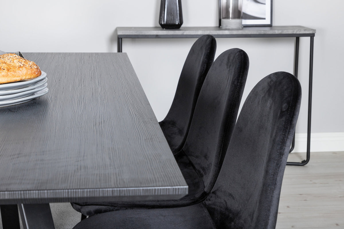 Marina Esszimmerset Polar 180cm/6St. in Schwarz präsentiert im Onlineshop von KAQTU Design AG. Esszimmerset ist von Venture Home