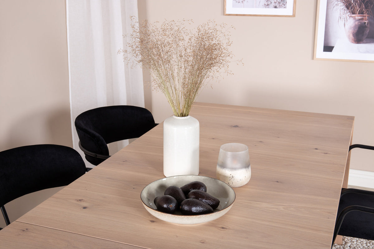 Slider Esszimmerset ausziehbar + Arrow 170cm/6St. in Schwarz präsentiert im Onlineshop von KAQTU Design AG. Esszimmerset ist von Venture Home
