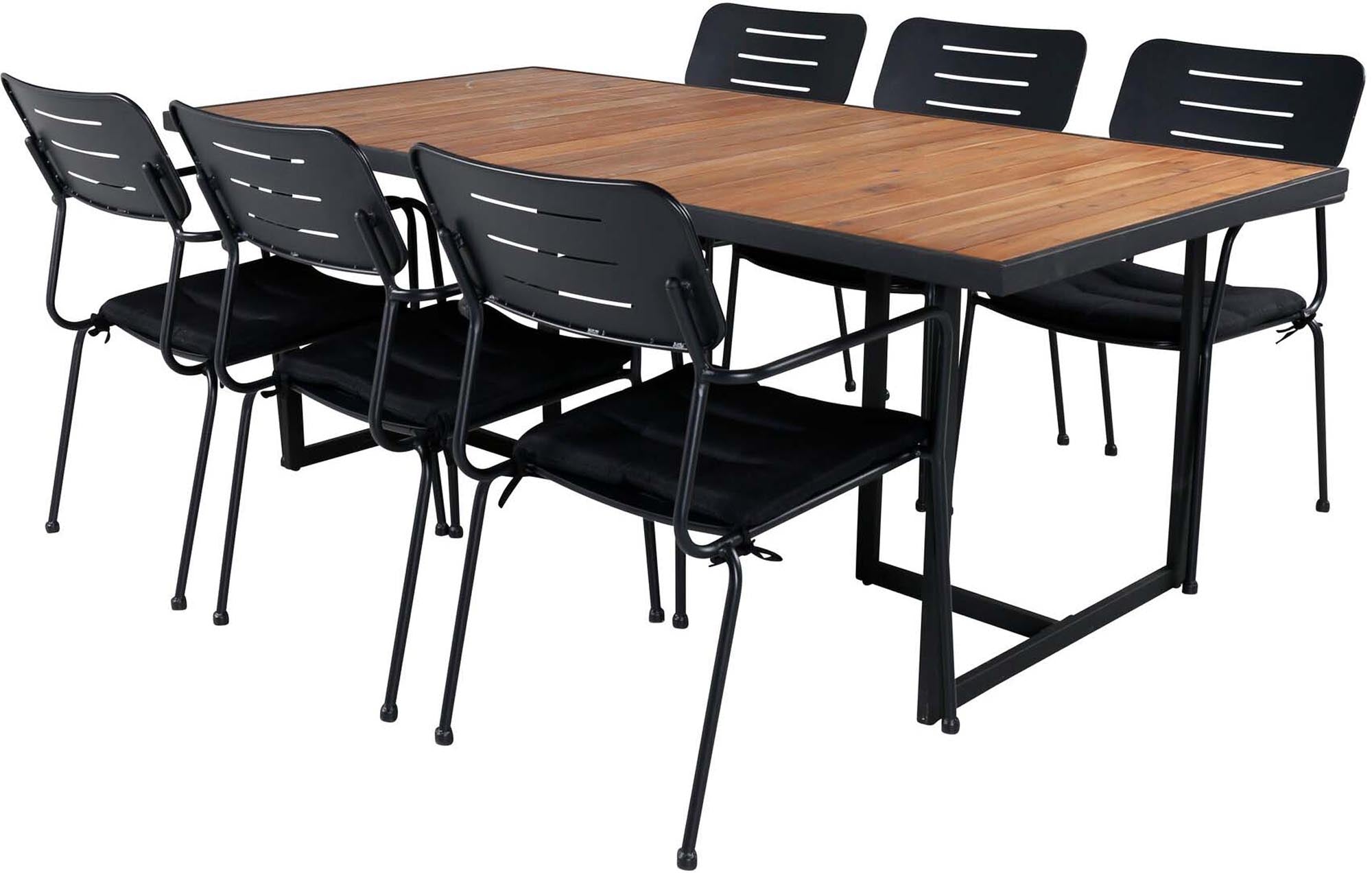 Modernes Khung Tischset 200cm für 6, perfekt für Outdoor-Events.