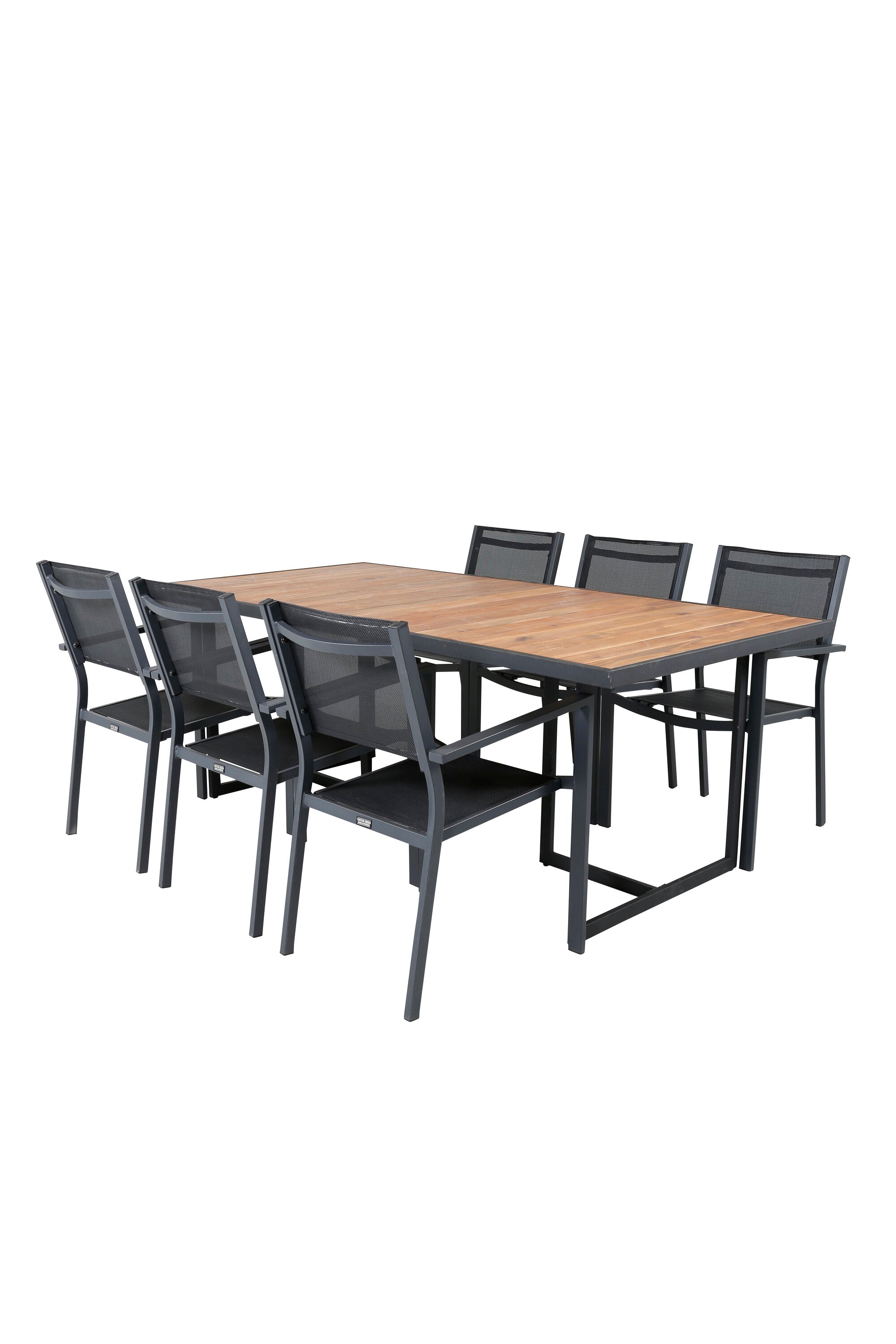 Elegantes Khung Gartentisch-Set mit Copacabana-Stühlen von Venture Home, ideal für stilvolle Aussenbereiche.