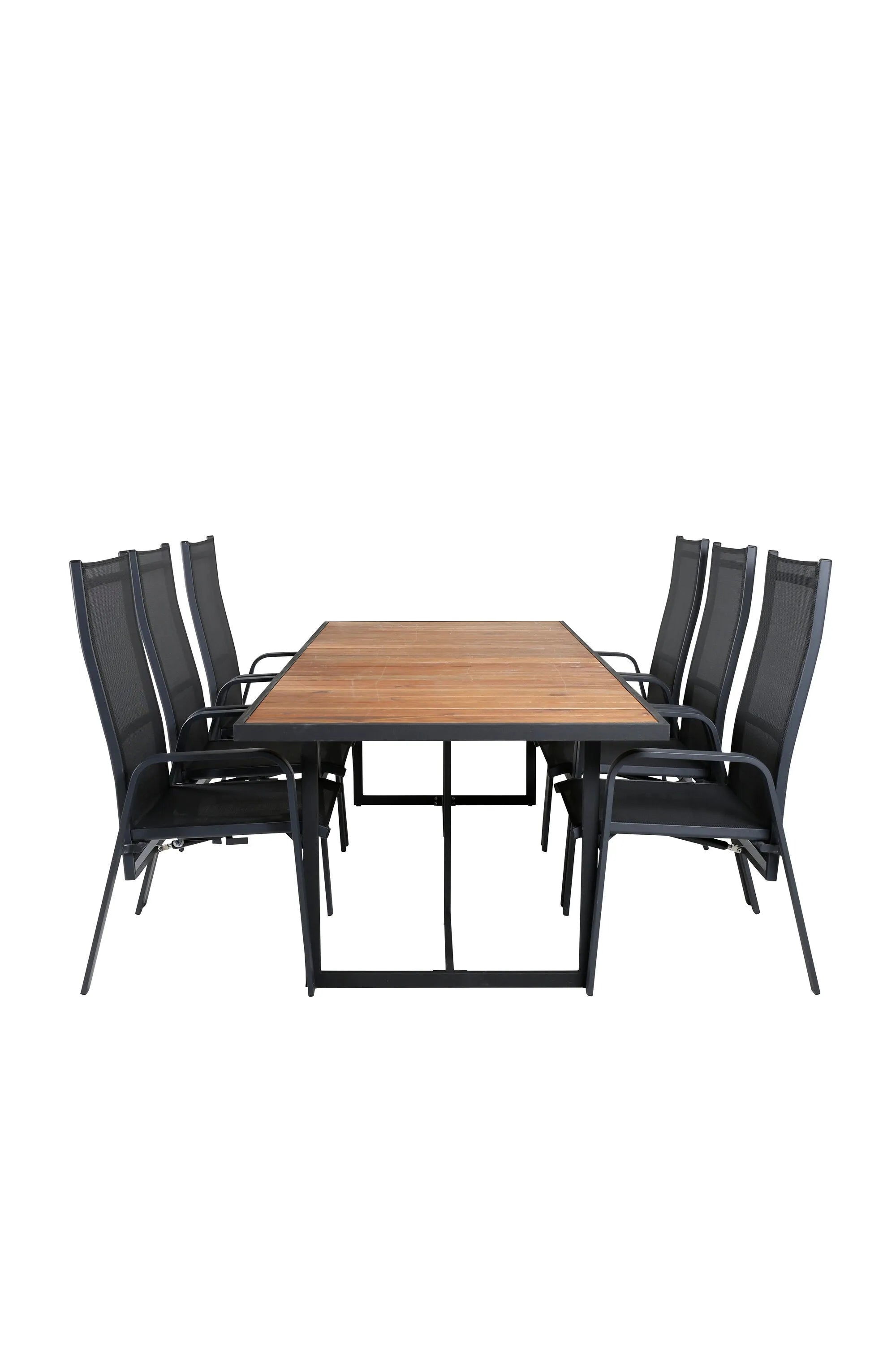 Elegantes Gartenset aus Acacia-Holz, robust und stilvoll, ideal für gesellige Abende im Freien. Komfortable Copacabana-Stühle.