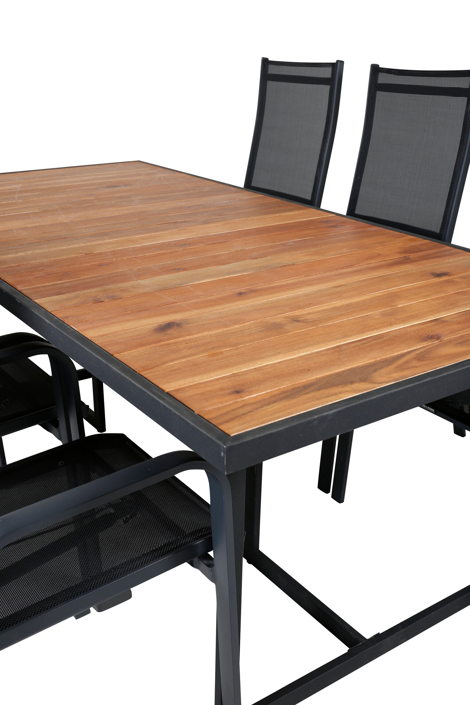 Khung Rechteckiges Gartentisch-Set + Copacabana in Schwarz/Nature präsentiert im Onlineshop von KAQTU Design AG. Gartentischset ist von Venture Home