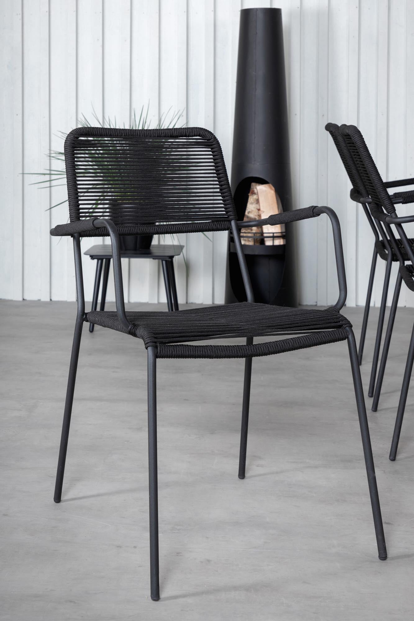 Elegantes Khung Tischset 200cm für 6, ideal für Outdoor-Dinner.