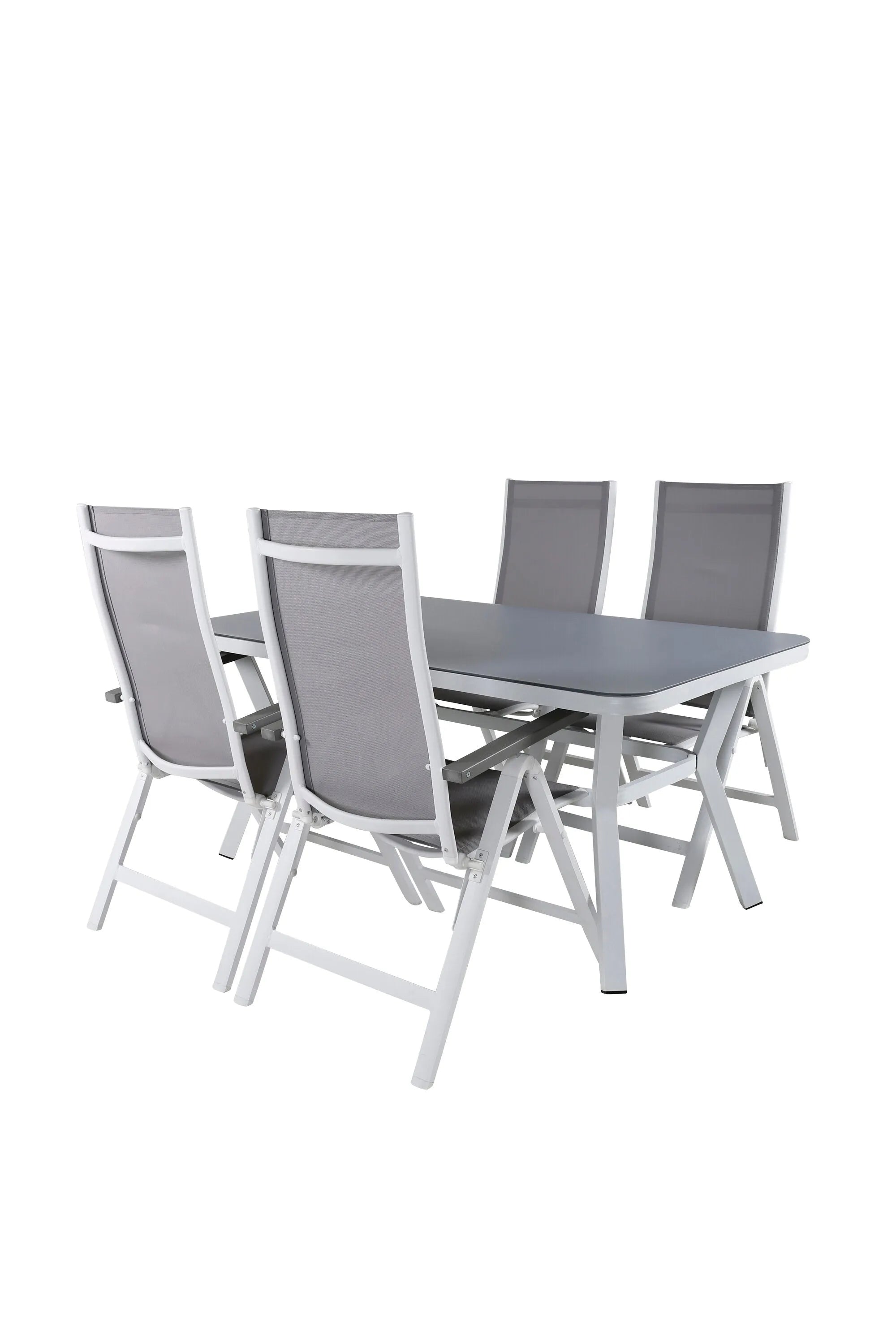 Elegantes Virya Gartentisch-Set von Venture Home, rechteckig, modern, robust, ideal für den Außenbereich, stilvoll und hochwertig.
