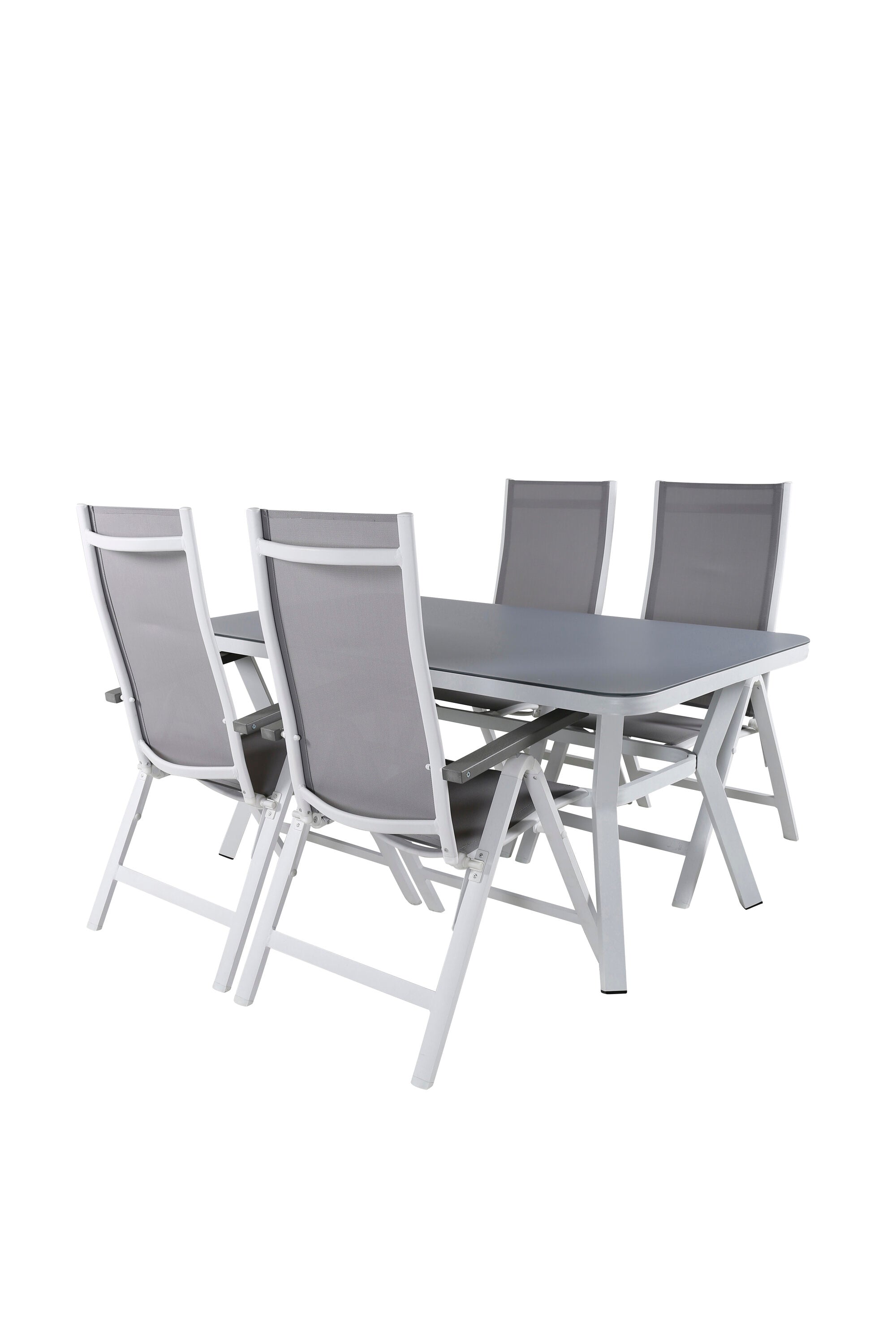 Elegantes Virya Gartentisch-Set von Venture Home, rechteckig, modern, robust, ideal für den Aussenbereich, stilvoll und hochwertig.