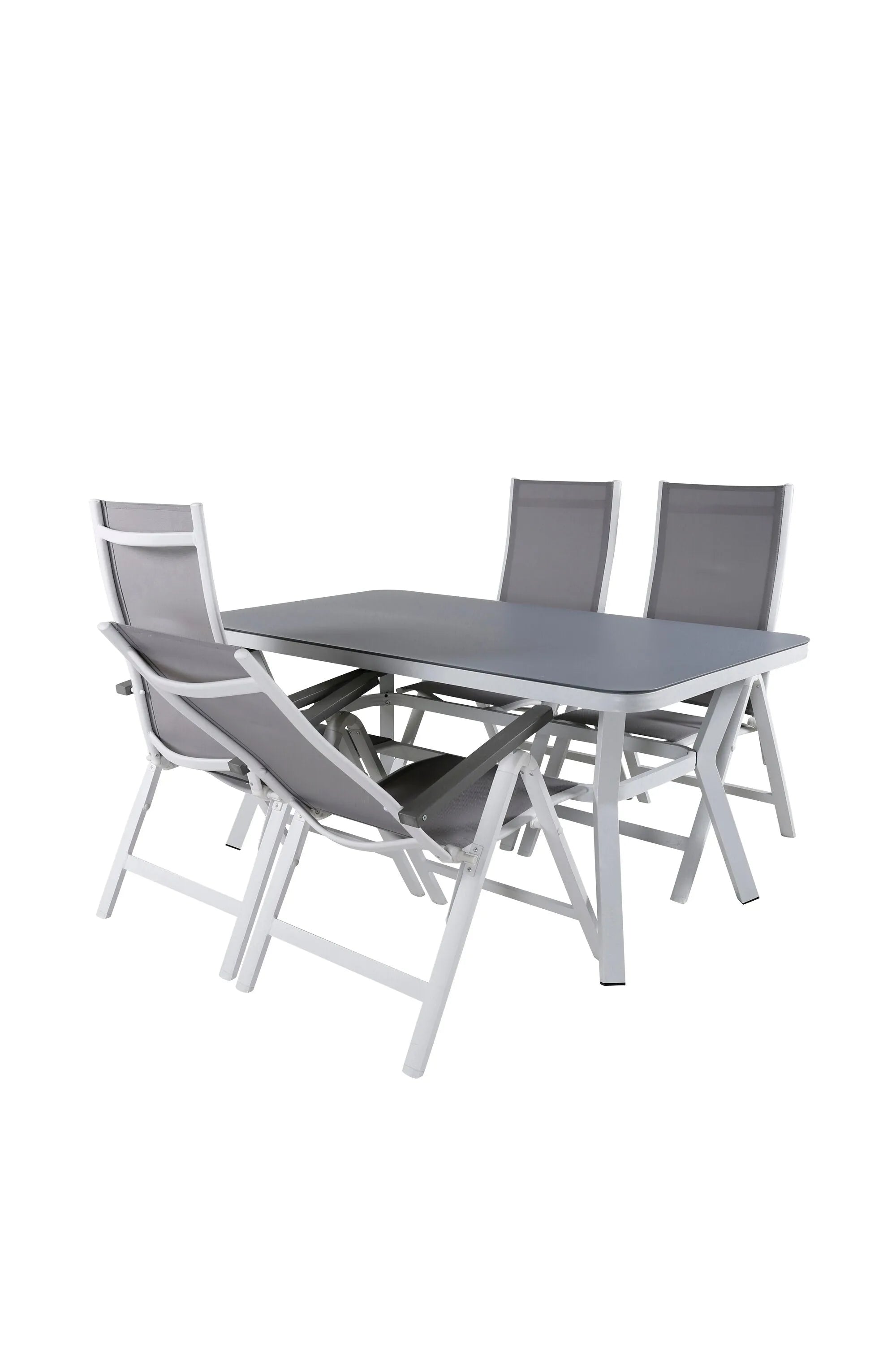 Modernes Virya Gartentisch-Set von Venture Home, rechteckig, langlebig, perfekt für den Garten, stilvoll und wetterfest.