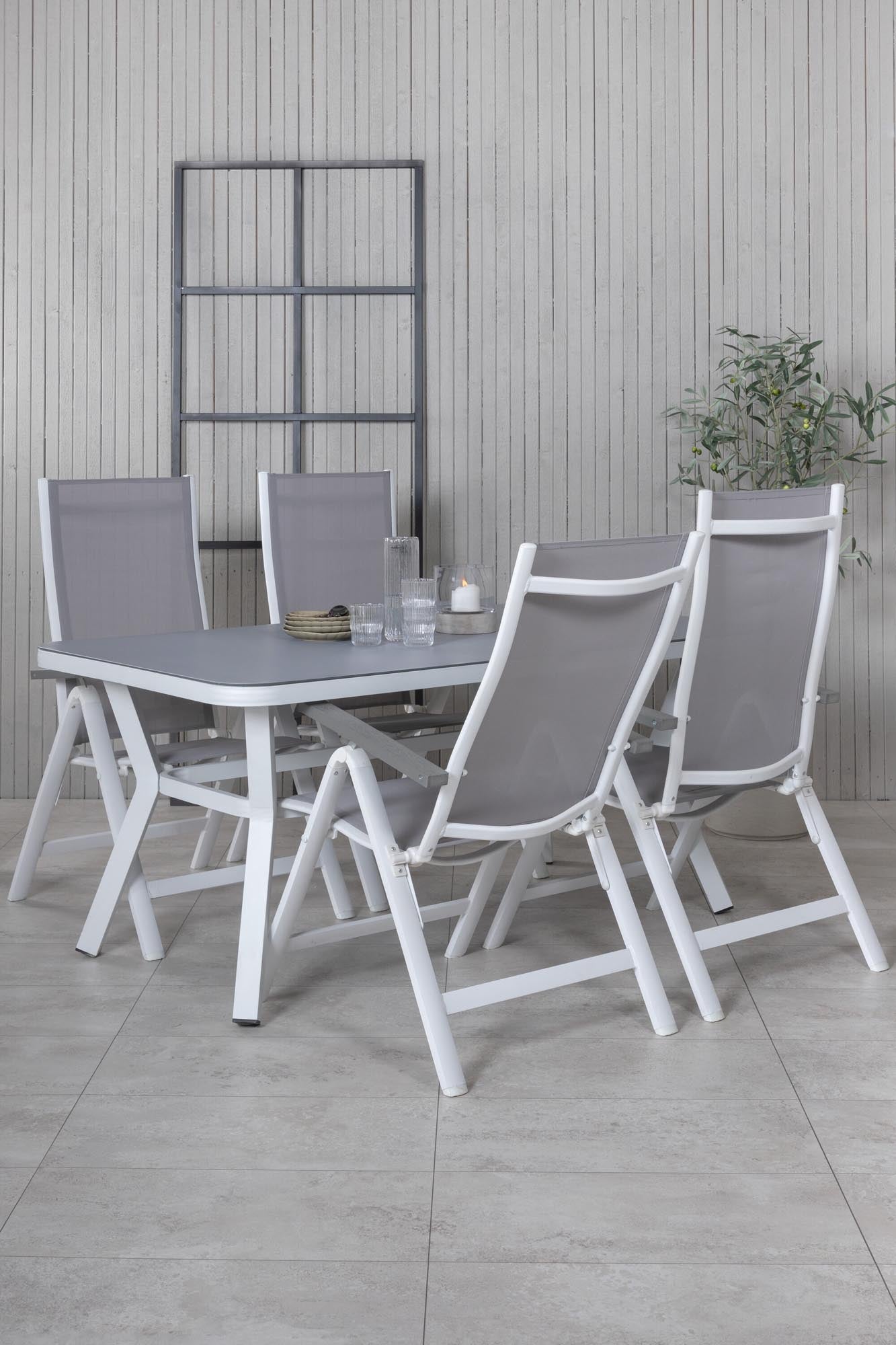 Stilvolles Virya Gartentisch-Set von Venture Home, rechteckig, perfekt für den Garten, langlebig, zeitgemäss und hochwertig.
