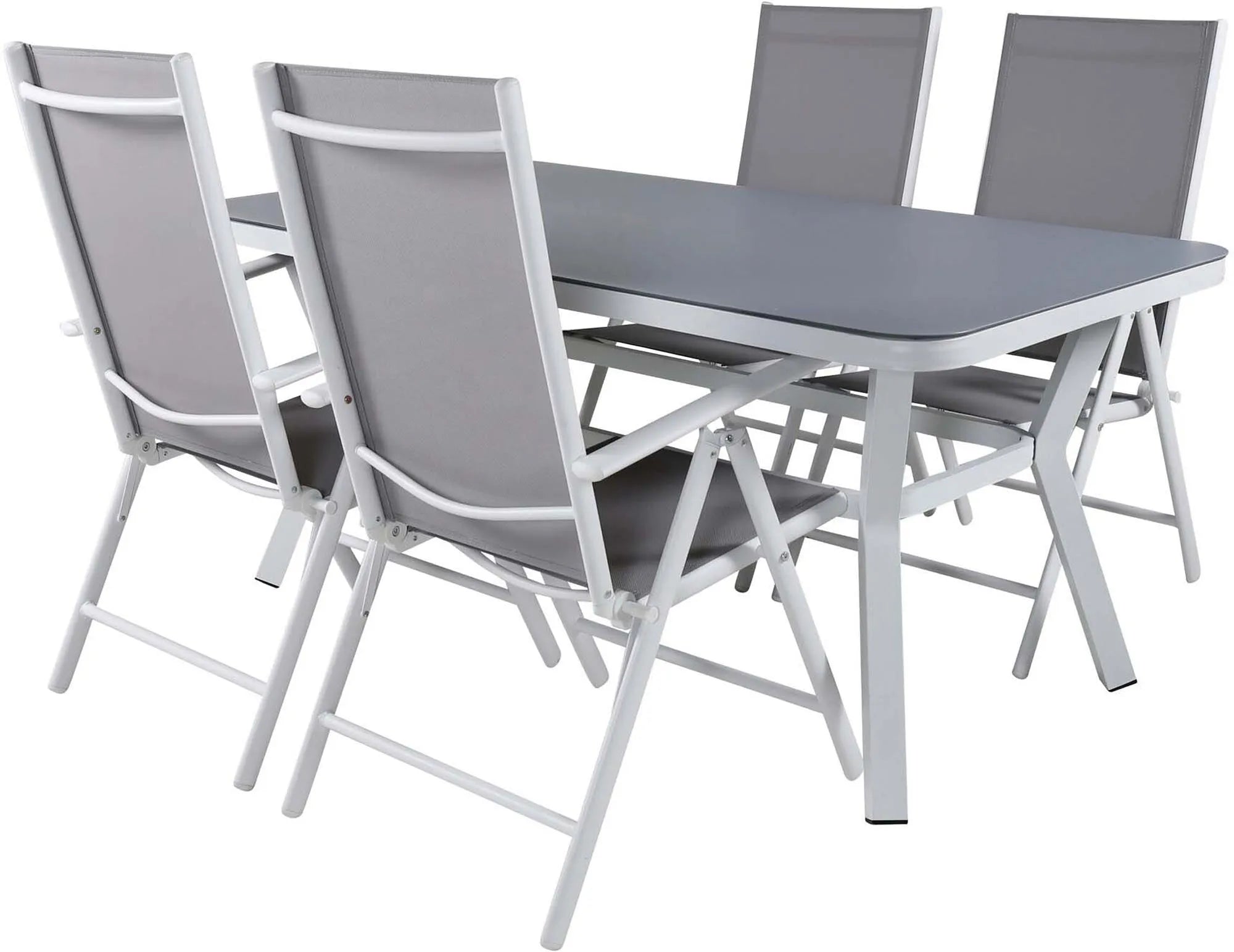 Stilvolles Virya Tischset 160cm für 4, ideal für Outdoor-Dinner.