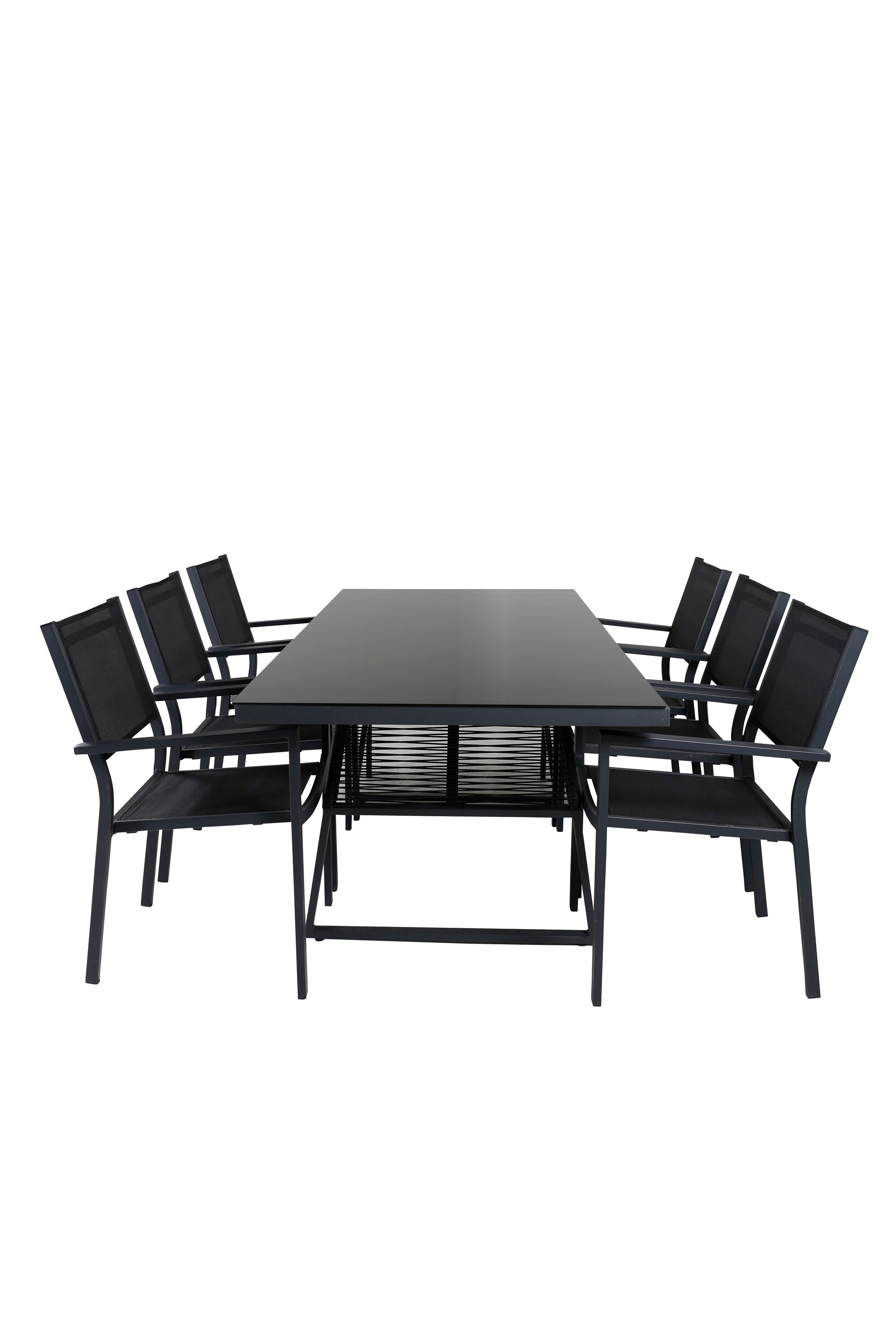 Dallas Esszimmer Set in Schwarz/ Natur präsentiert im Onlineshop von KAQTU Design AG. Esszimmerset ist von Venture Home