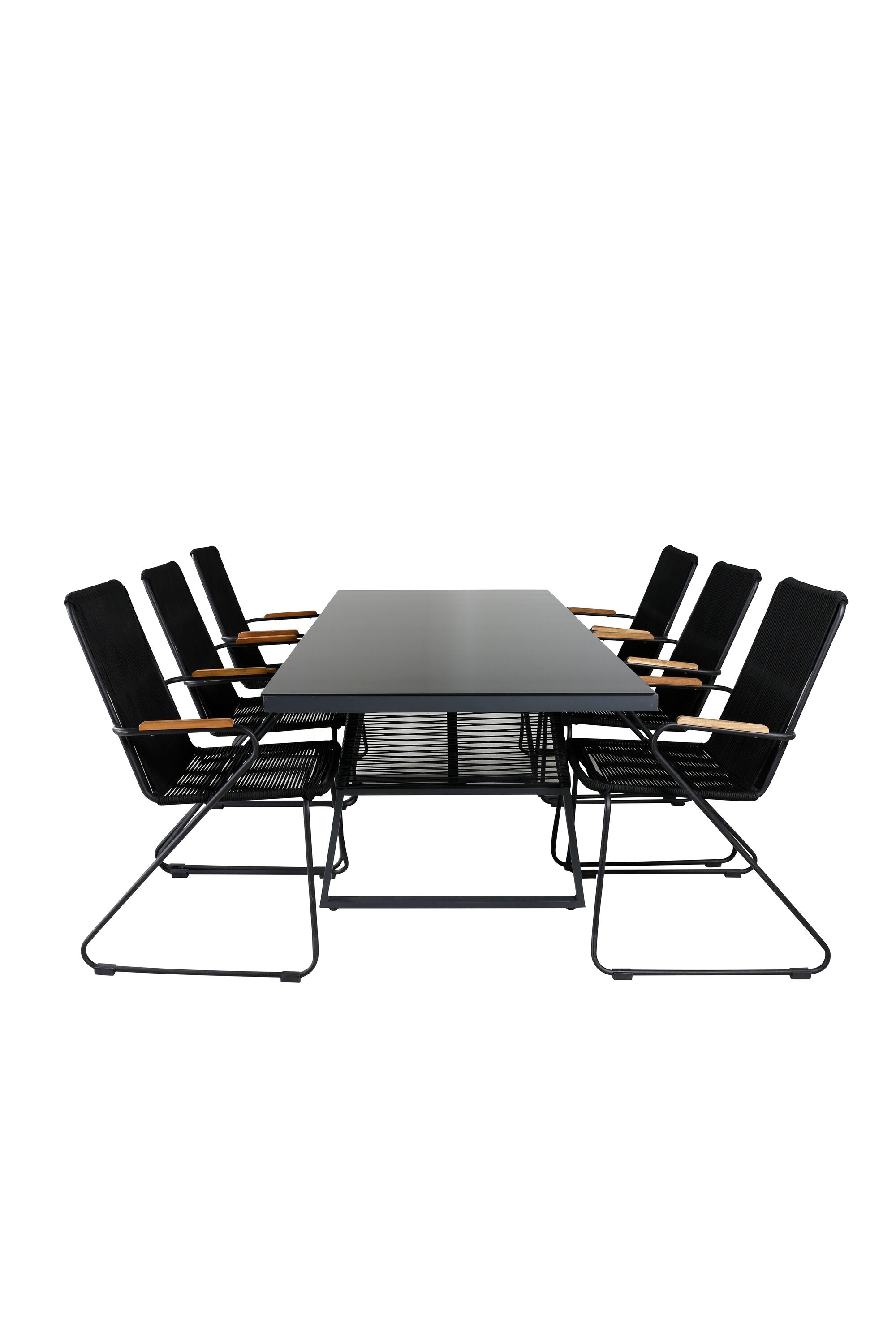 Dallas Esszimmer Set in Schwarz/ Natur präsentiert im Onlineshop von KAQTU Design AG. Esszimmerset ist von Venture Home