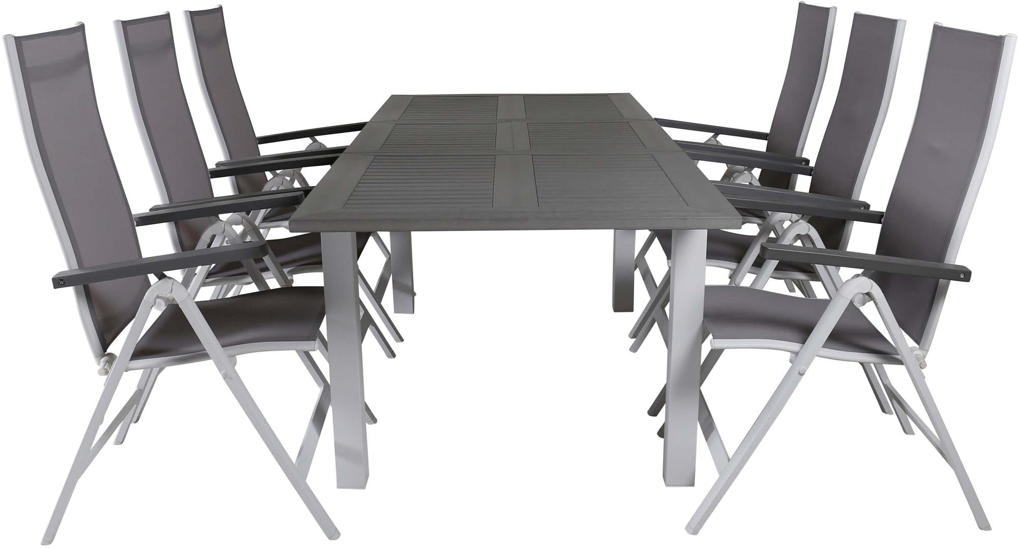 Venture Home Albany: Stilvolles, erweiterbares Outdoor-Esstischset.