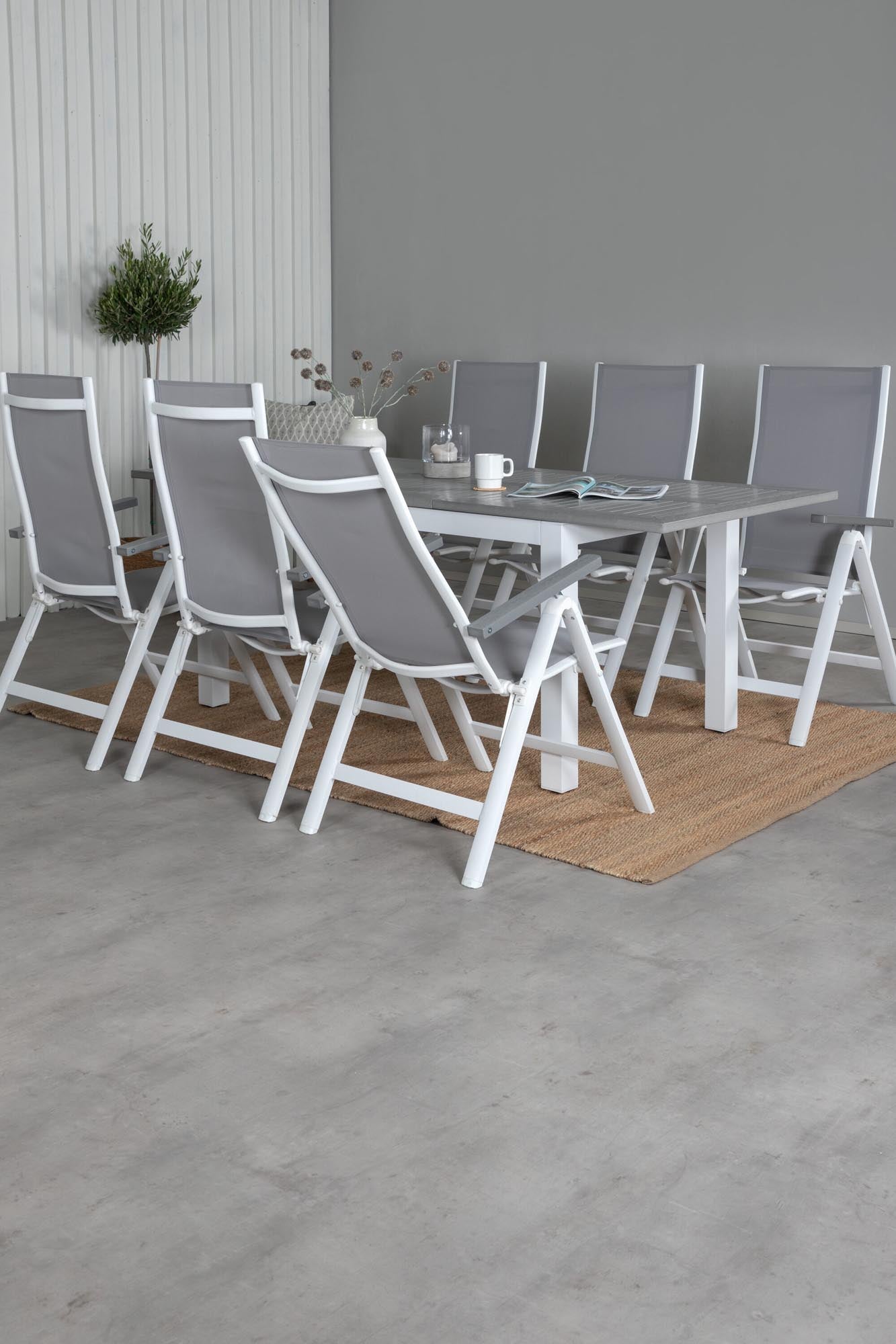 Venture Home Albany: Anpassbares Outdoor-Set mit 6 Stühlen.