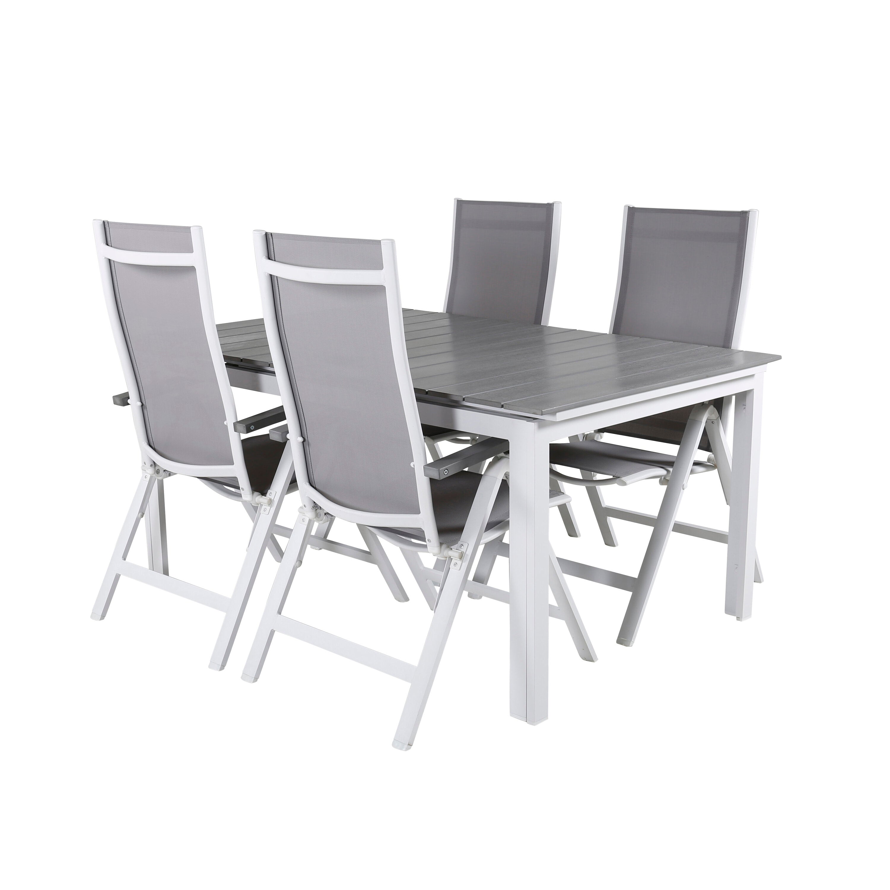 Rechteckiges Gartentisch-Set Levels in Grey/Grey präsentiert im Onlineshop von KAQTU Design AG. Gartentischset ist von Venture Home