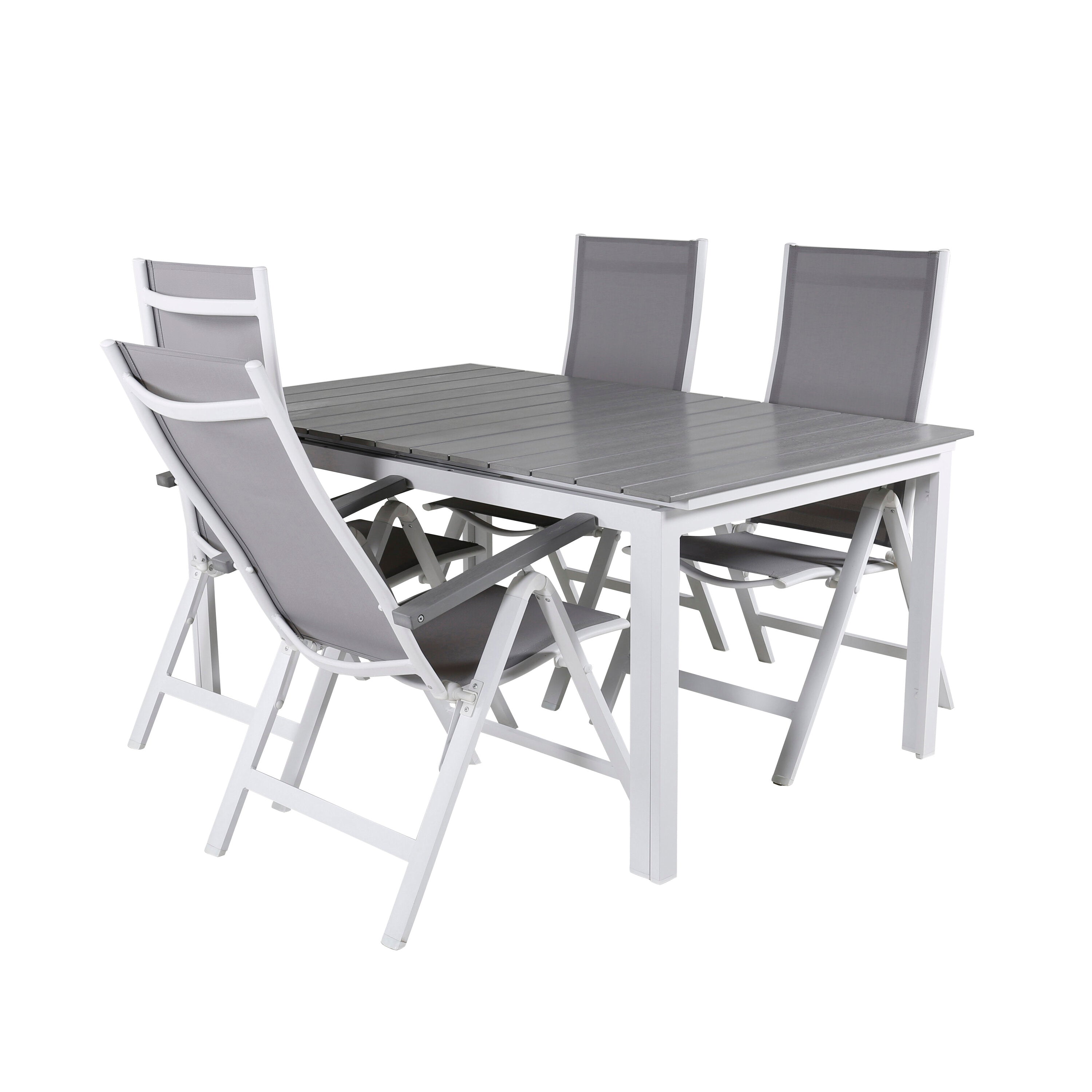 Rechteckiges Gartentisch-Set Levels in Grey/Grey präsentiert im Onlineshop von KAQTU Design AG. Gartentischset ist von Venture Home