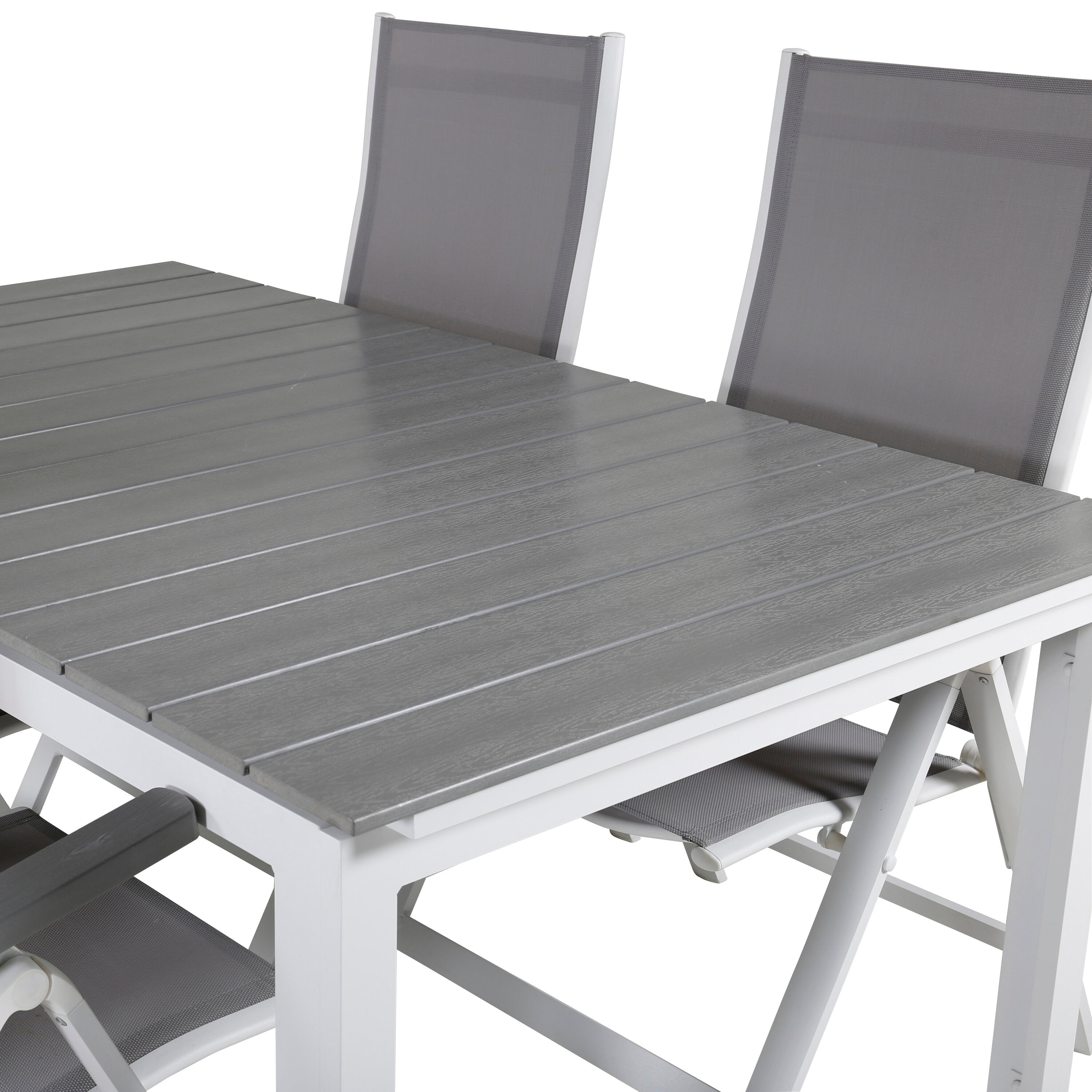Rechteckiges Gartentisch-Set Levels in Grey/Grey präsentiert im Onlineshop von KAQTU Design AG. Gartentischset ist von Venture Home