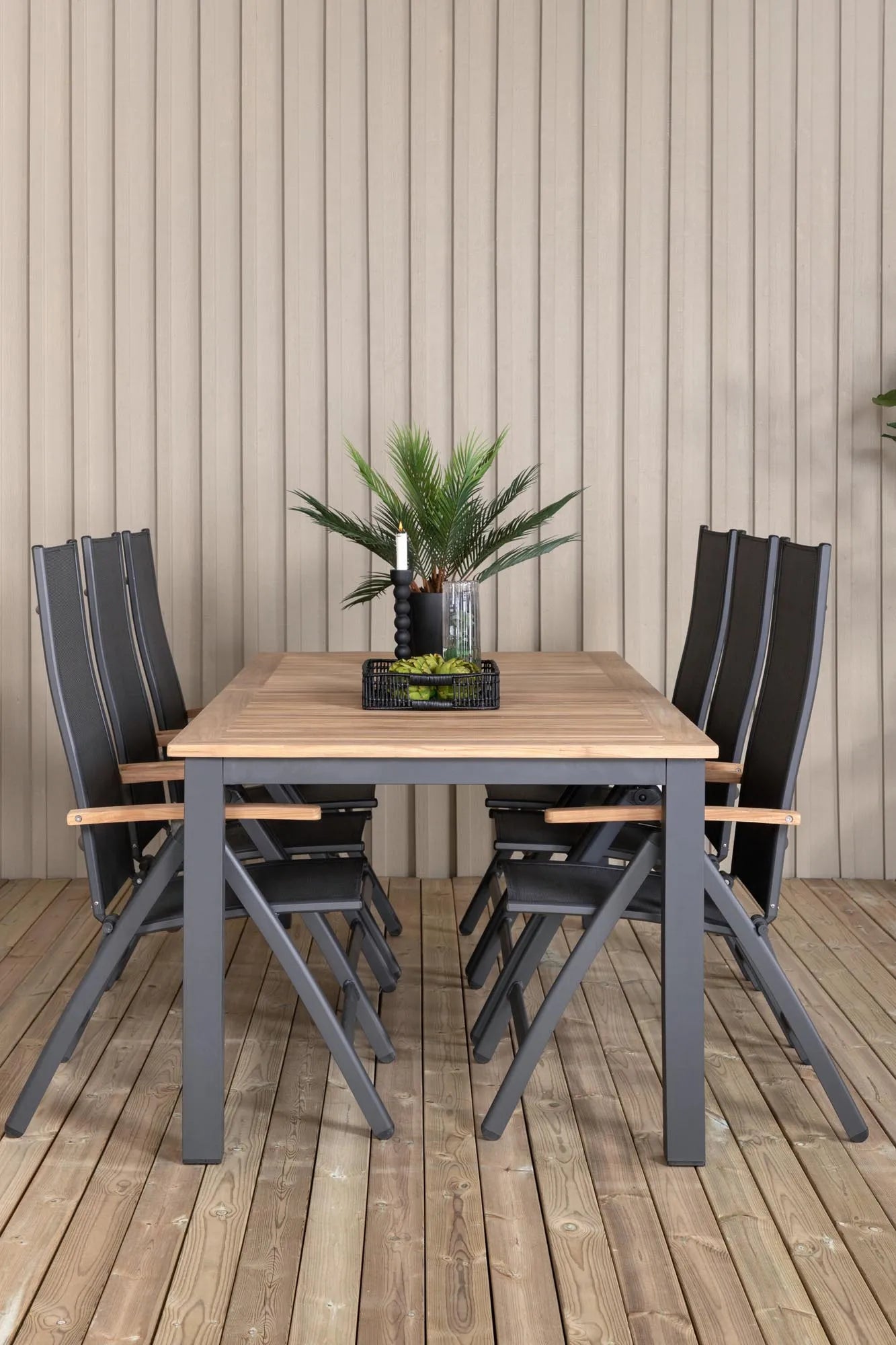 Elegantes Panama Gartentischset von Venture Home, ausziehbar, ideal für Garten oder Terrasse, robust und zeitlos gestaltet.
