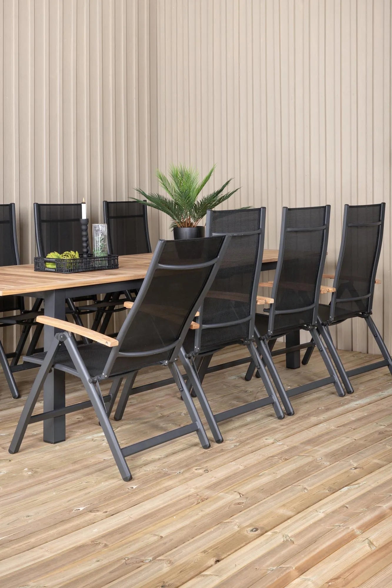 Elegantes Panama Gartentischset von Venture Home, ausziehbar, ideal für Garten und Terrasse, hochwertig und stilvoll.