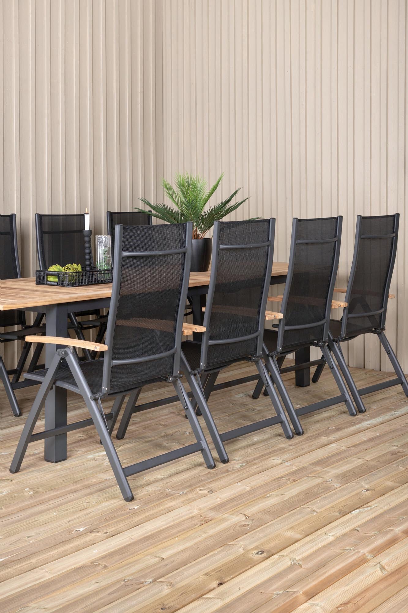 Stilvolles Panama Gartentischset von Venture Home, ausziehbar, perfekt für Garten oder Terrasse, hochwertig und modern.