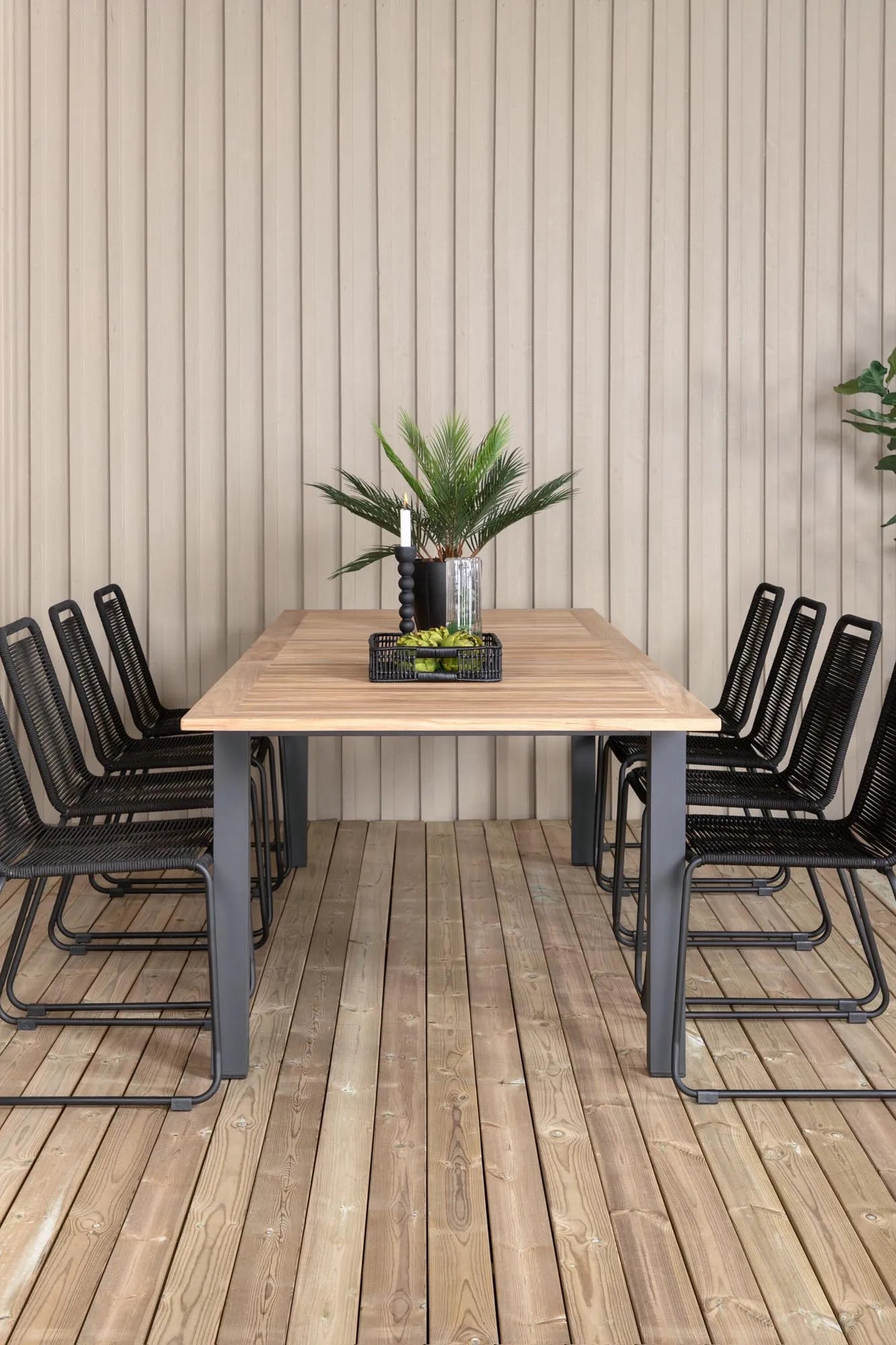 Panama Gartentischset Lindos, 8-teilig, ausziehbar, von Venture Home – modernes Design für Ihren Garten oder Ihre Terrasse.