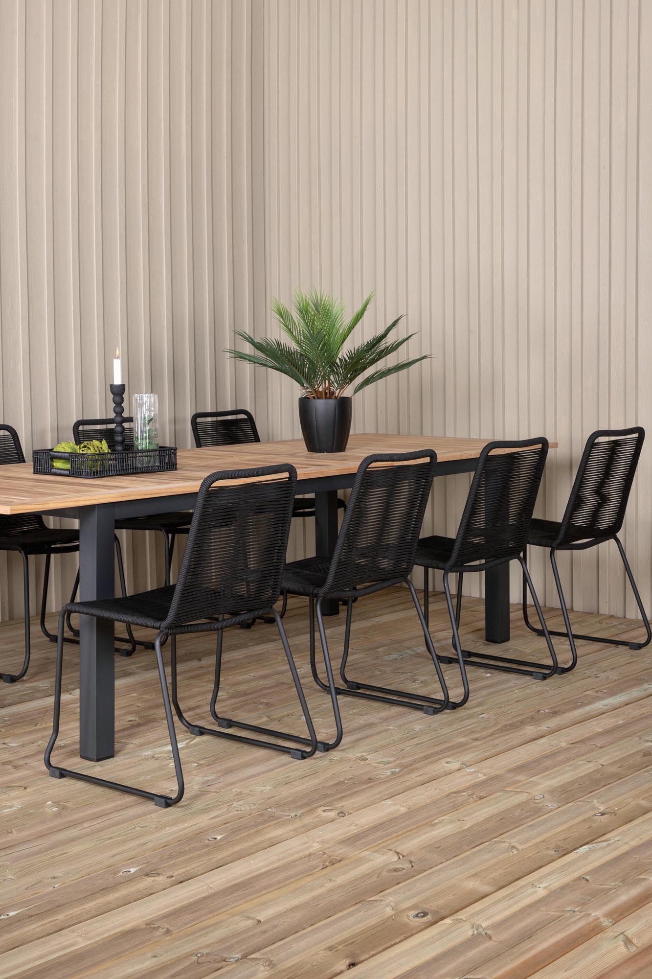 Panama Gartentischset Lindos, 8-teilig, ausziehbar, von Venture Home – stilvoll und funktional für Garten oder Terrasse.