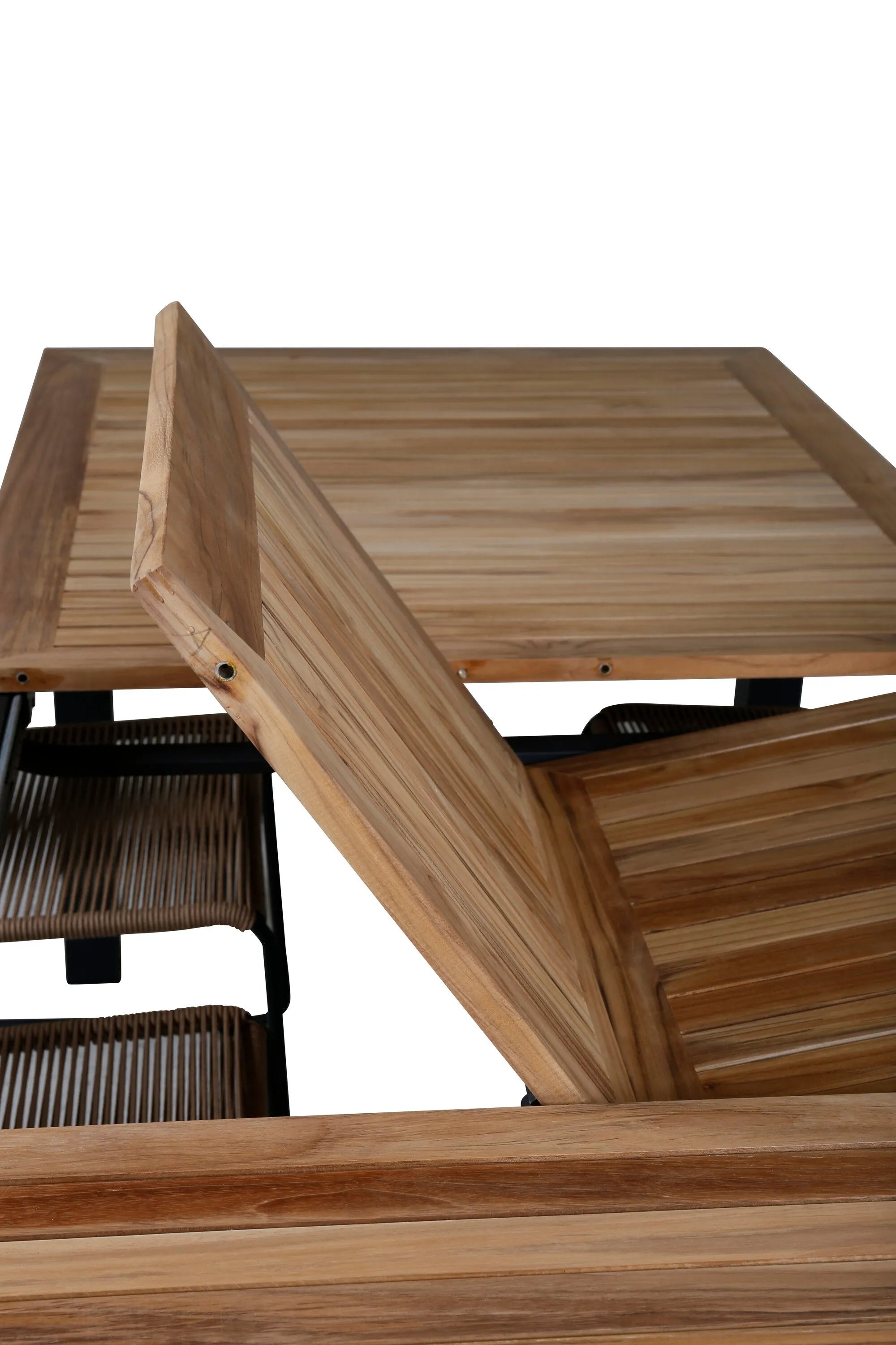 Elegantes Panama Gartentischset Lindos, 8-teilig, ausziehbar, von Venture Home – ideal für stilvolle Outdoor-Momente.