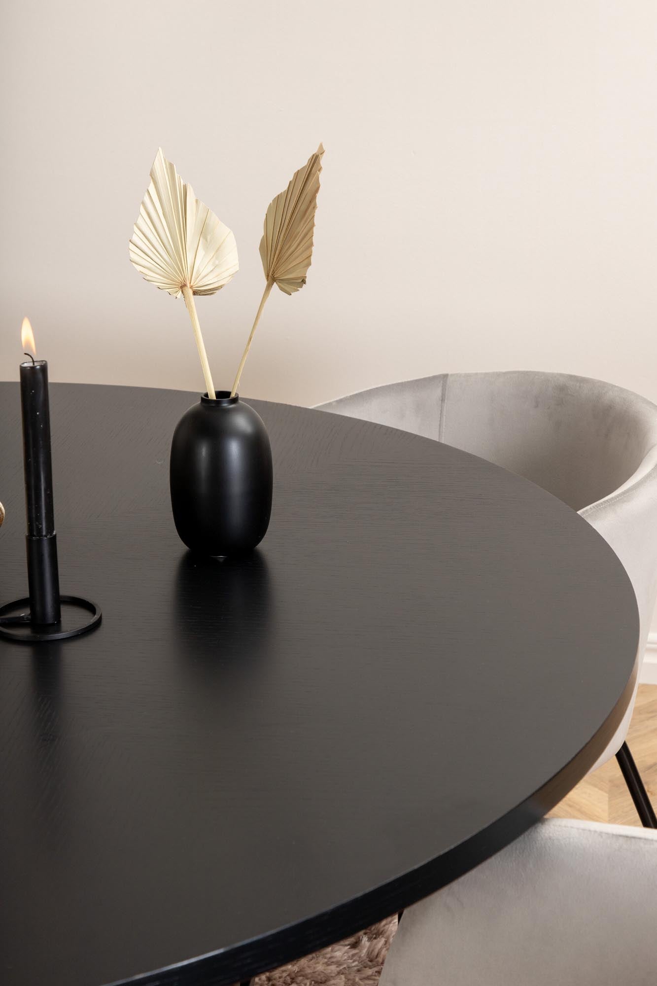 Esszimmerset Copenhagen + Berit ⌀140cm/4St. in Schwarzgrau präsentiert im Onlineshop von KAQTU Design AG. Esszimmerset ist von Venture Home
