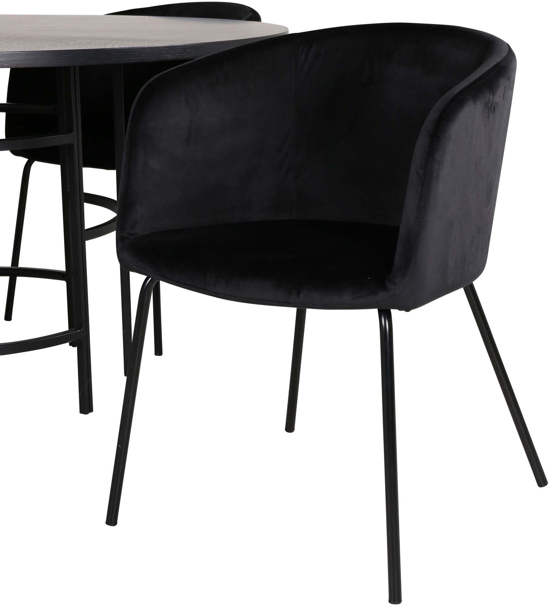 Esszimmerset Copenhagen + Berit ⌀140cm/4St. in Schwarz präsentiert im Onlineshop von KAQTU Design AG. Esszimmerset ist von Venture Home