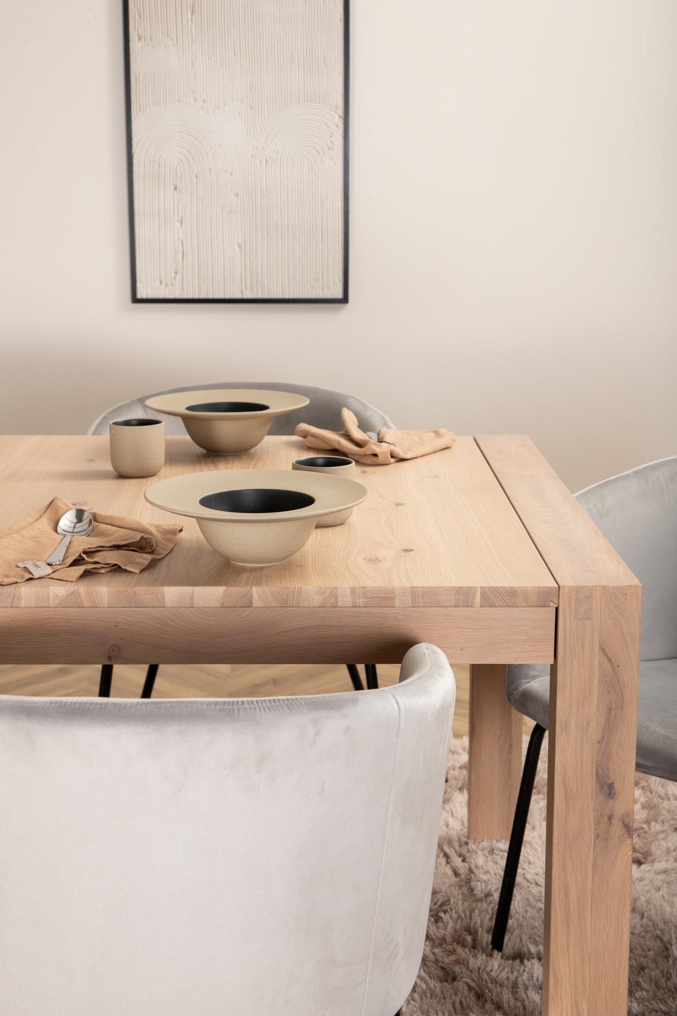Slider Esszimmerset ausziehbar + Berit 170cm/6St. in Schwarzgrau präsentiert im Onlineshop von KAQTU Design AG. Esszimmerset ist von Venture Home