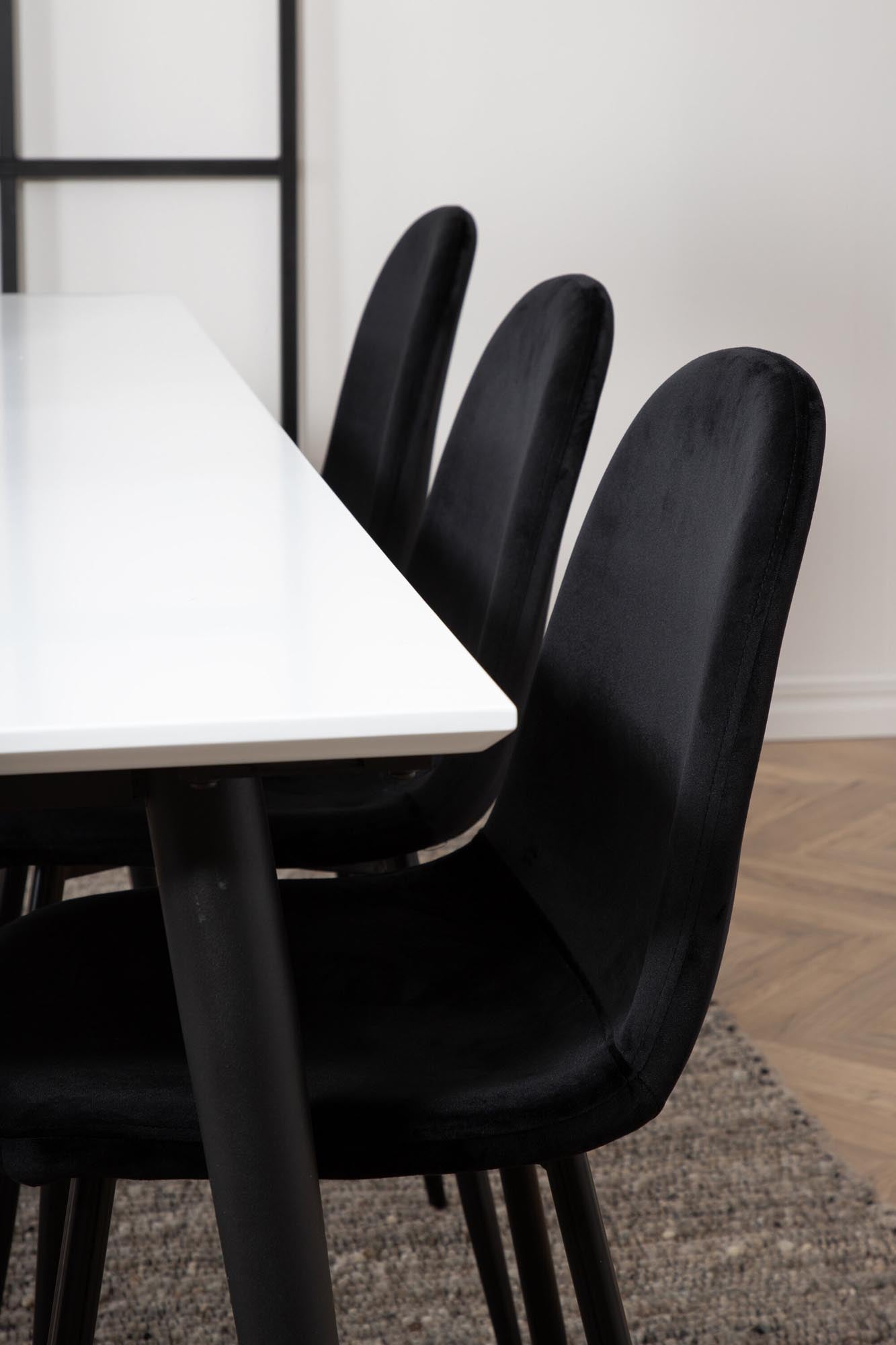 Jimmy Esszimmerset + Polar 195cm/6St. in Schwarz präsentiert im Onlineshop von KAQTU Design AG. Esszimmerset ist von Venture Home