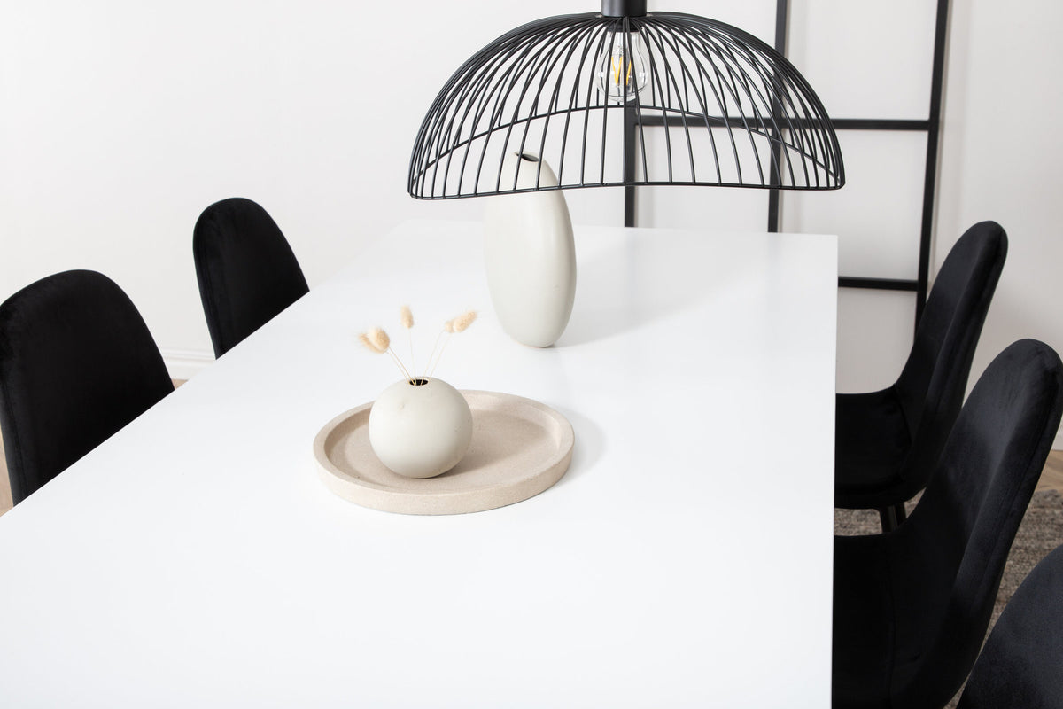 Jimmy Esszimmerset + Polar 195cm/6St. in Schwarz präsentiert im Onlineshop von KAQTU Design AG. Esszimmerset ist von Venture Home