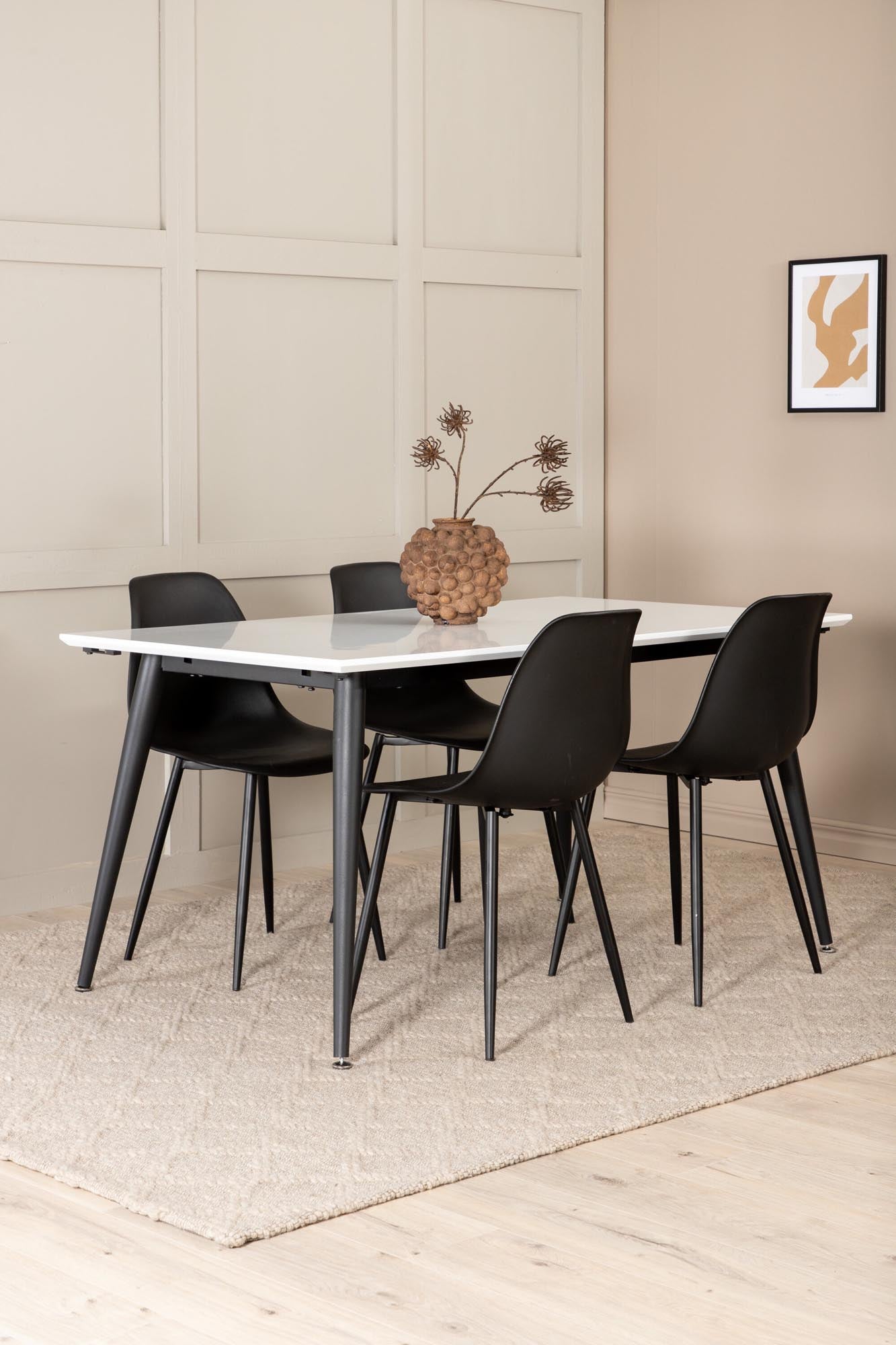 Jimmy Esszimmerset + Polar 150cm/4St. in Schwarz präsentiert im Onlineshop von KAQTU Design AG. Esszimmerset ist von Venture Home