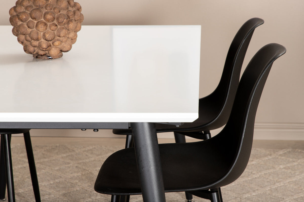 Jimmy Esszimmerset + Polar 150cm/4St. in Schwarz präsentiert im Onlineshop von KAQTU Design AG. Esszimmerset ist von Venture Home