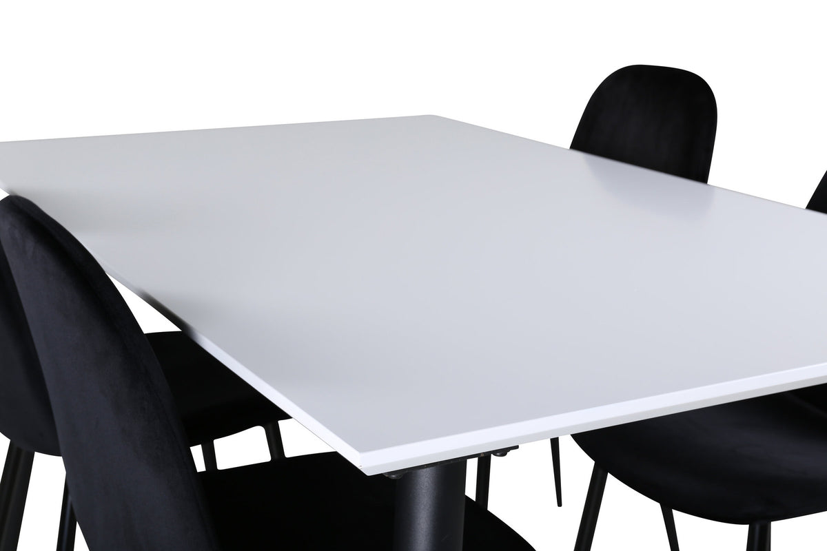 Jimmy Esszimmerset + Polar 150cm/4St. in Schwarz präsentiert im Onlineshop von KAQTU Design AG. Esszimmerset ist von Venture Home