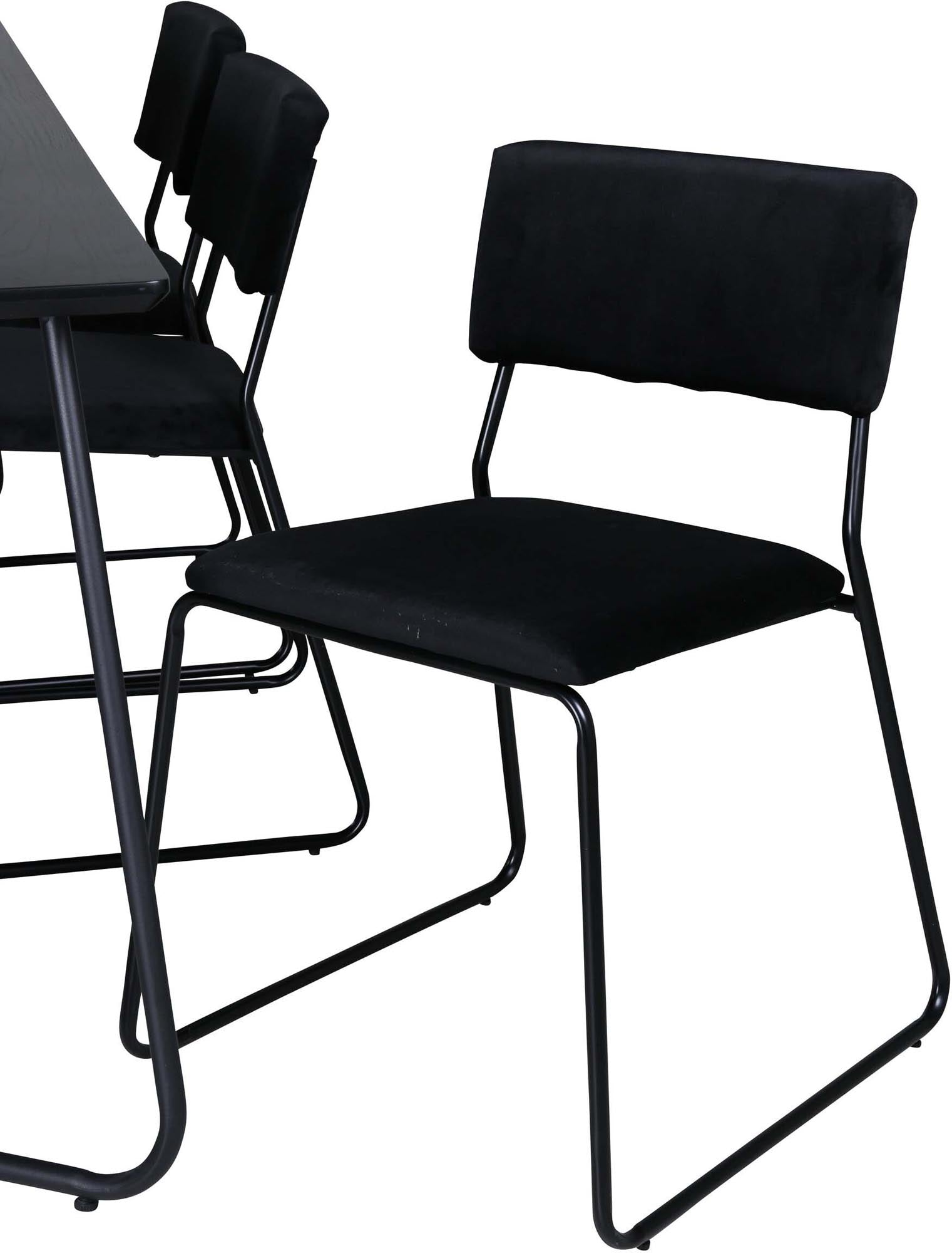 Petra Esszimmerset + Kenth 190cm/6St. in Schwarz präsentiert im Onlineshop von KAQTU Design AG. Esszimmerset ist von Venture Home