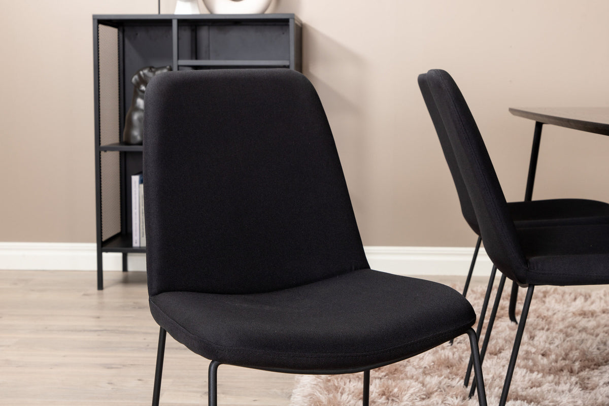 Petra Esszimmerset + Muce 190cm/6St. in Schwarz präsentiert im Onlineshop von KAQTU Design AG. Esszimmerset ist von Venture Home