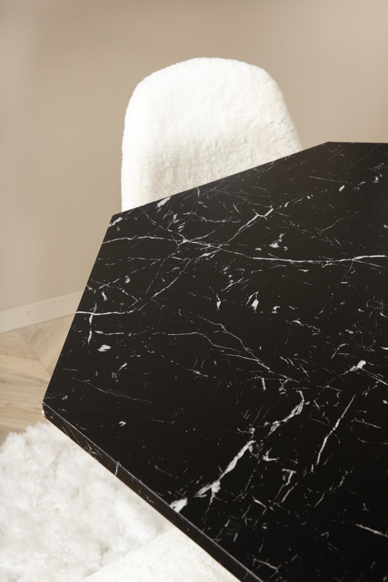 Marbs Esszimmerset + Polar ⌀110cm/4St. in Schwarz präsentiert im Onlineshop von KAQTU Design AG. Esszimmerset ist von Venture Home